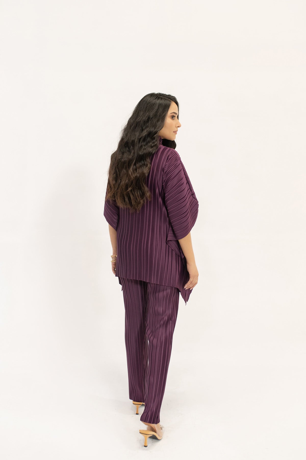 Sevda Purple Pleated Suit