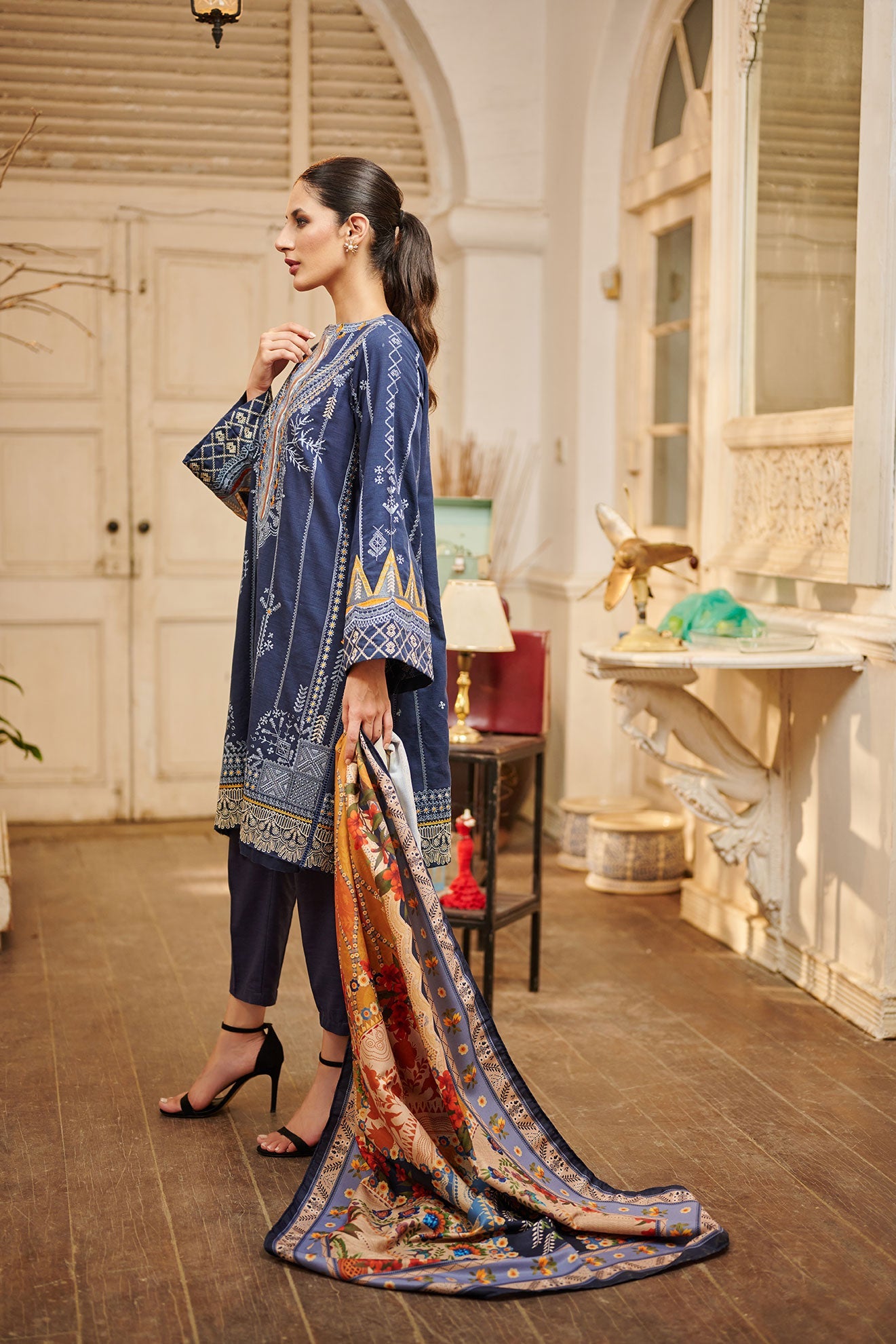 Printed Chiffon Dupatta (As Shown)