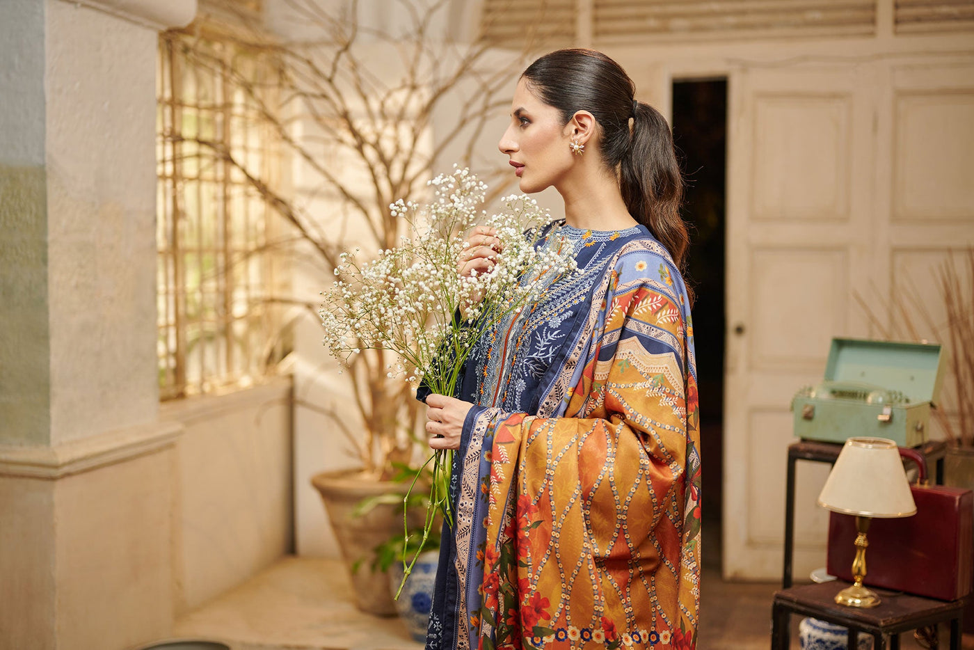 Printed Chiffon Dupatta (As Shown)
