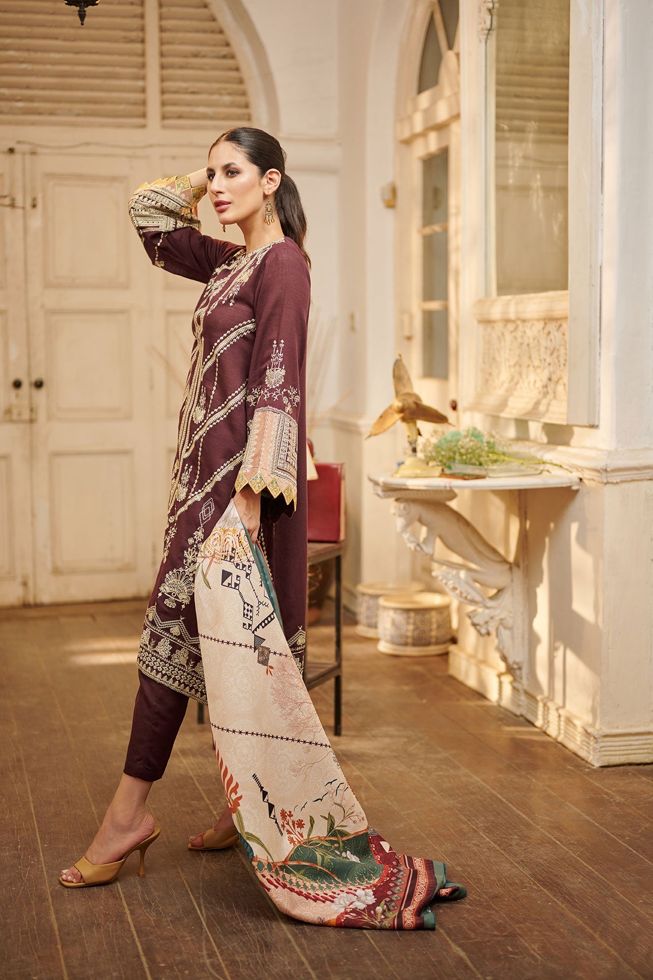 Printed Chiffon Dupatta (As Shown)