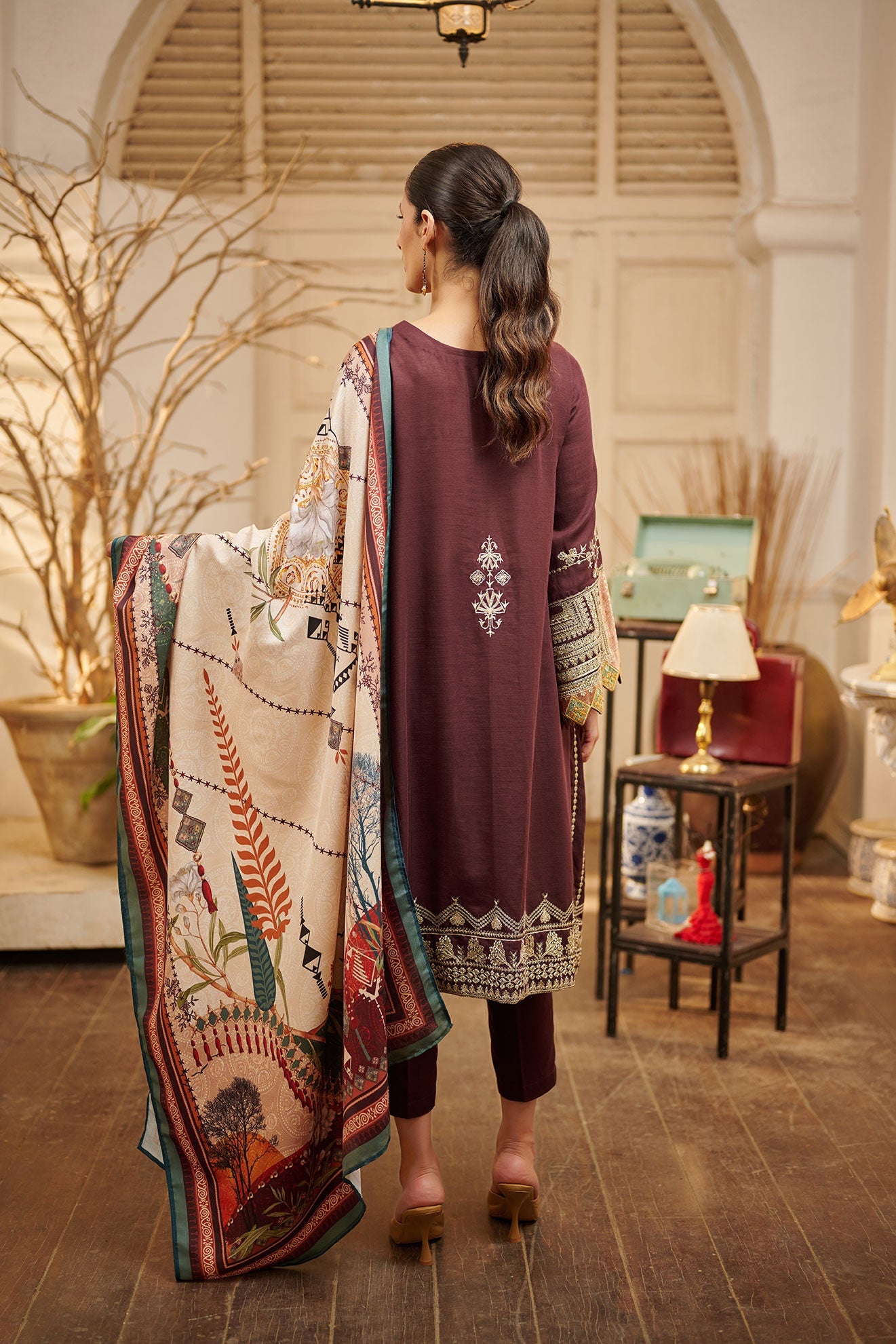 Printed Chiffon Dupatta (As Shown)