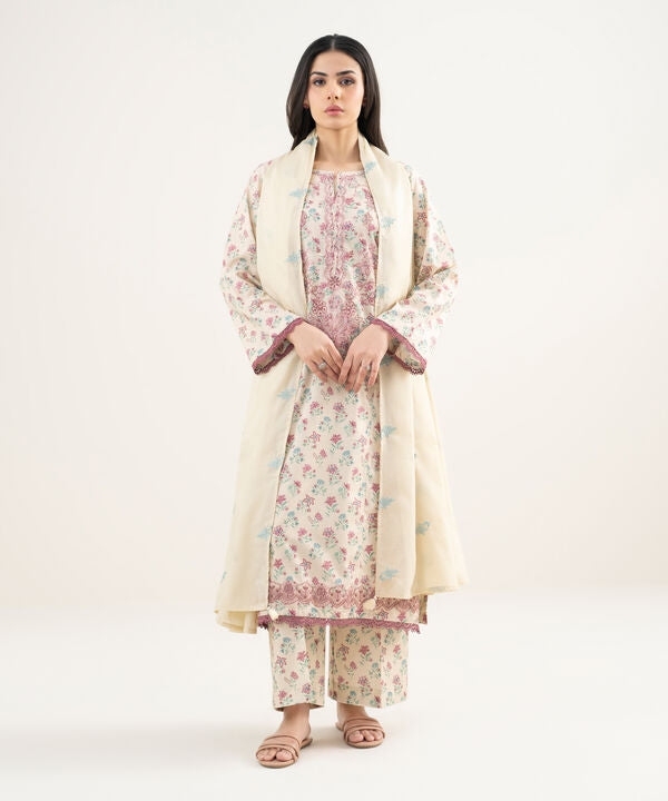 Embroidered Lawn Dupatta