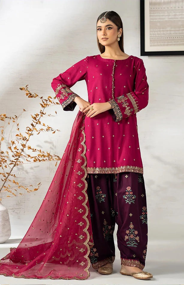 Maria.B - Luxury Raw Silk Embroidered 3 Piece Unstitched