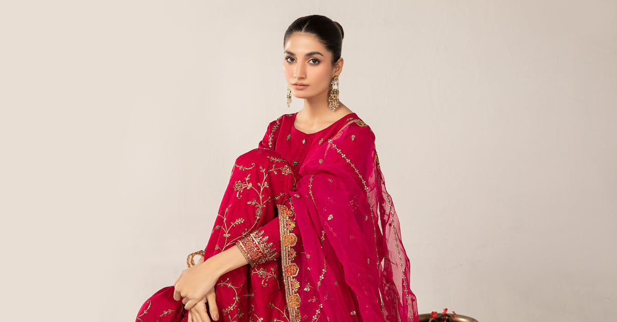 3 Piece Embroidered Dobby Lawn Suit