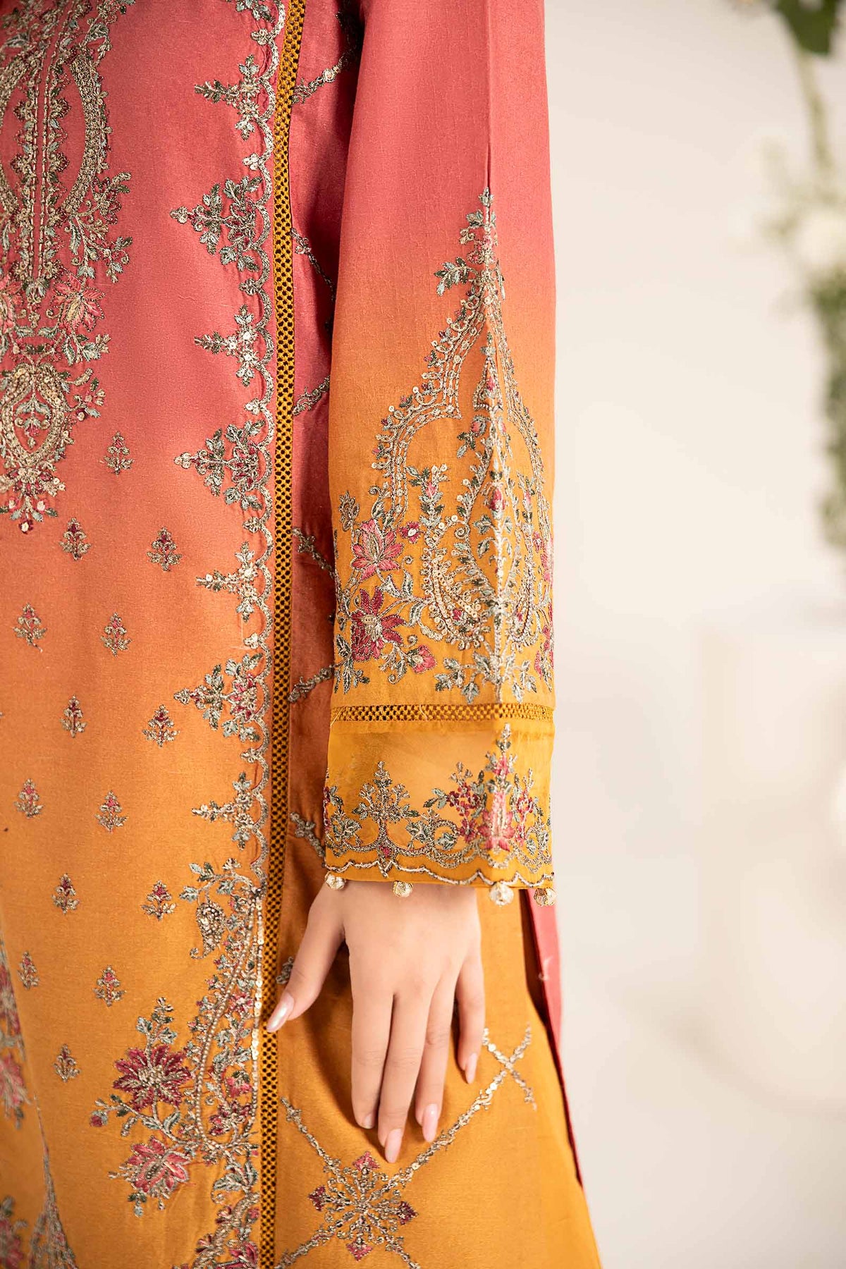3 Piece Embroidered Self Jacquard Lawn Suit