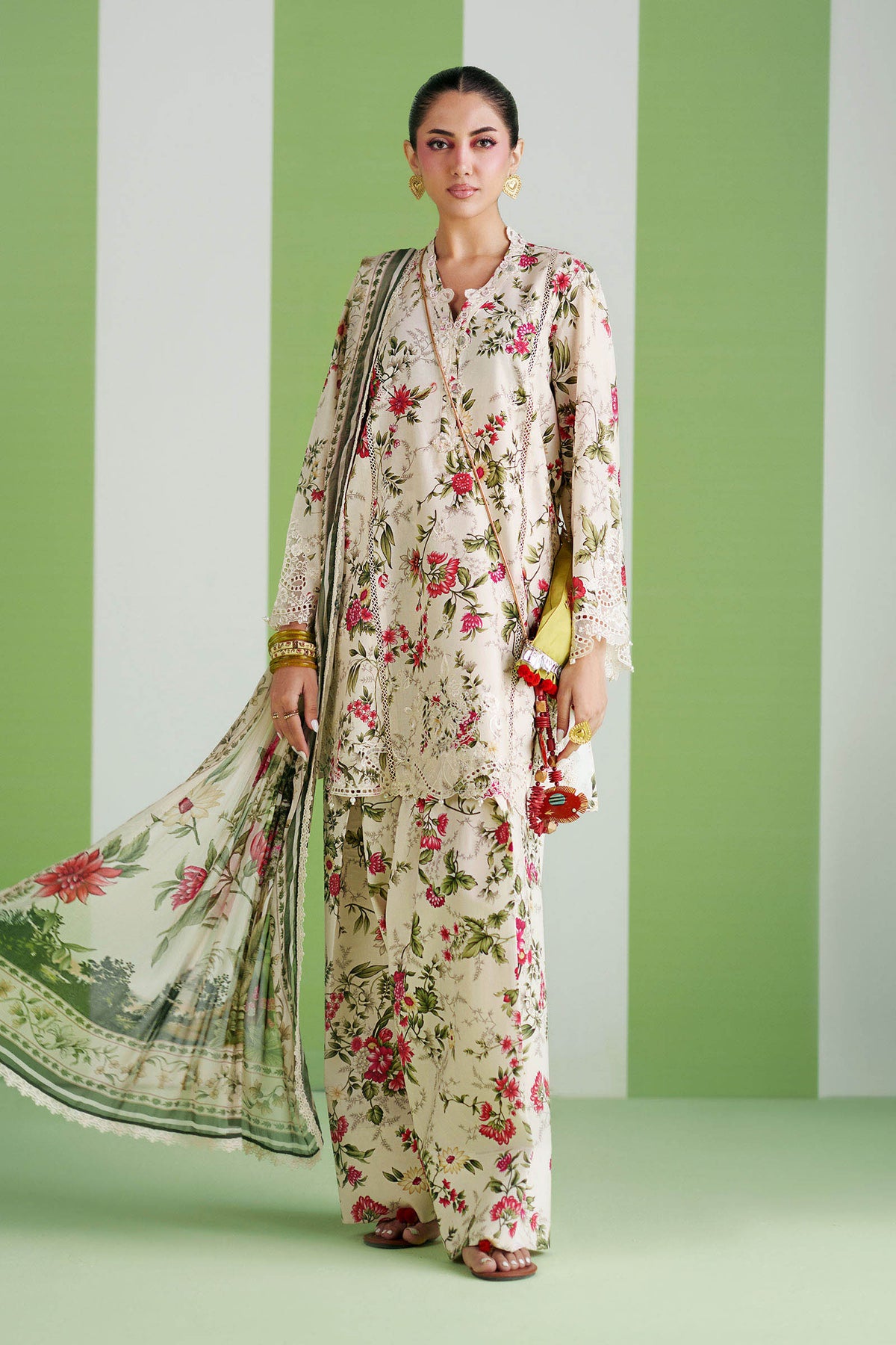 3 Piece Embroidered Lawn Suit - DWP2603-ESM-OFW