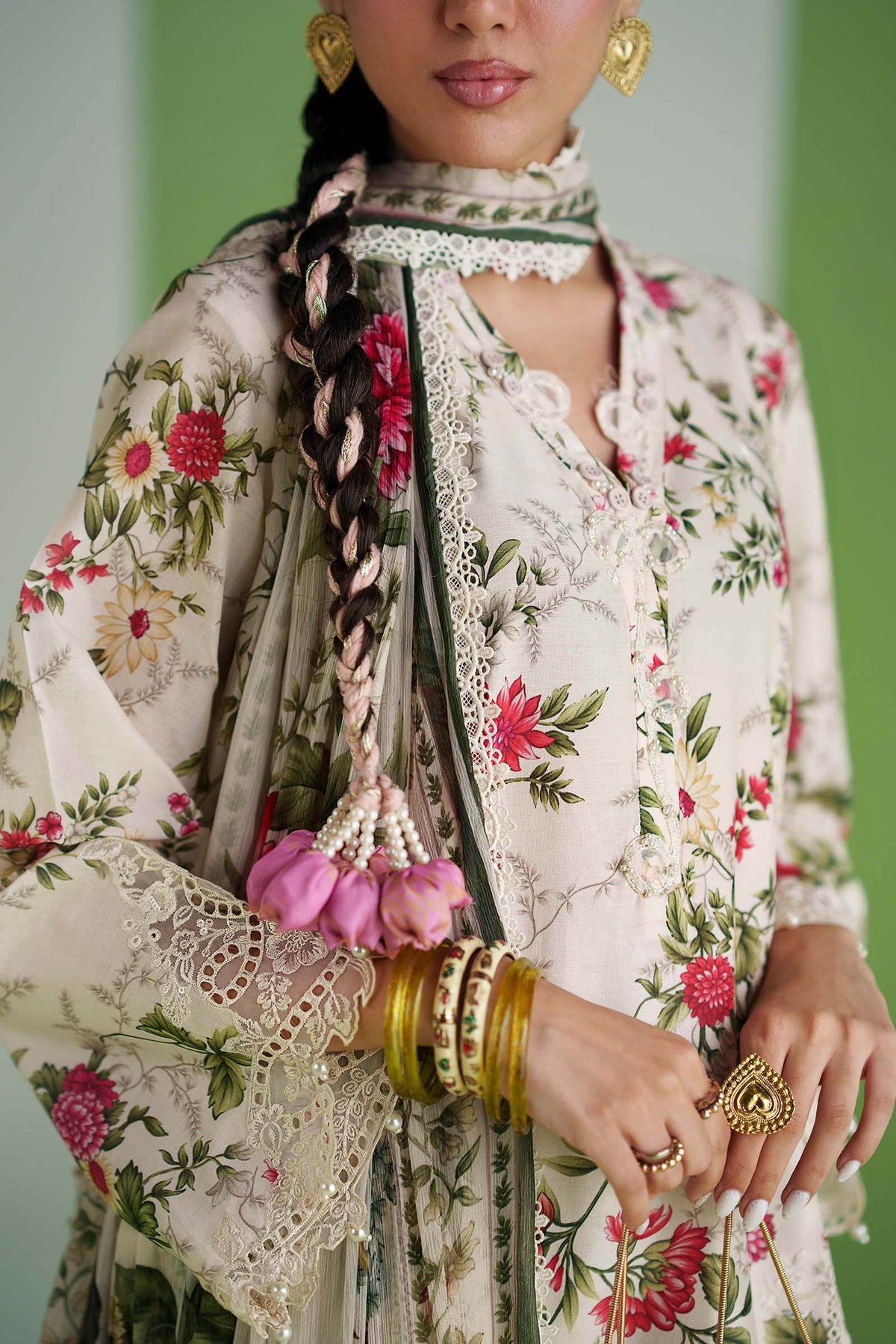 3 Piece Embroidered Lawn Suit - DWP2603-ESM-OFW