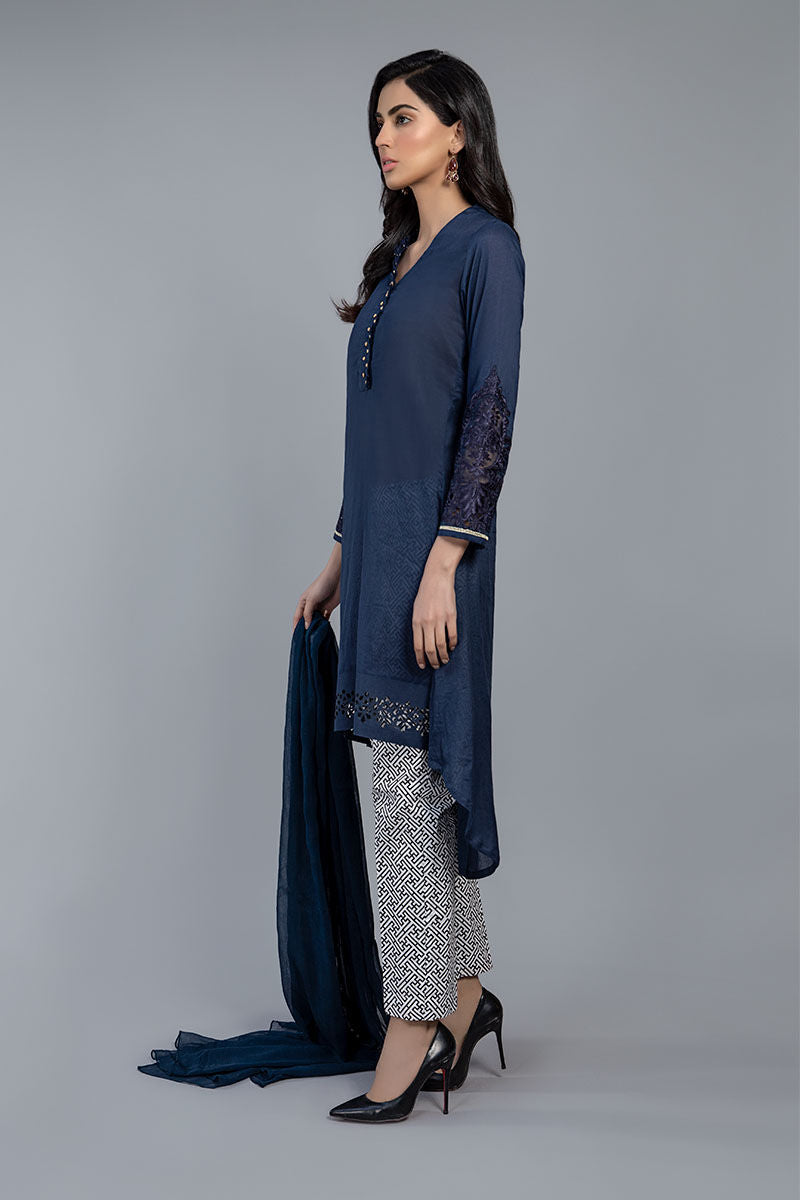 Blue Tie & Dye Chikankari Toby