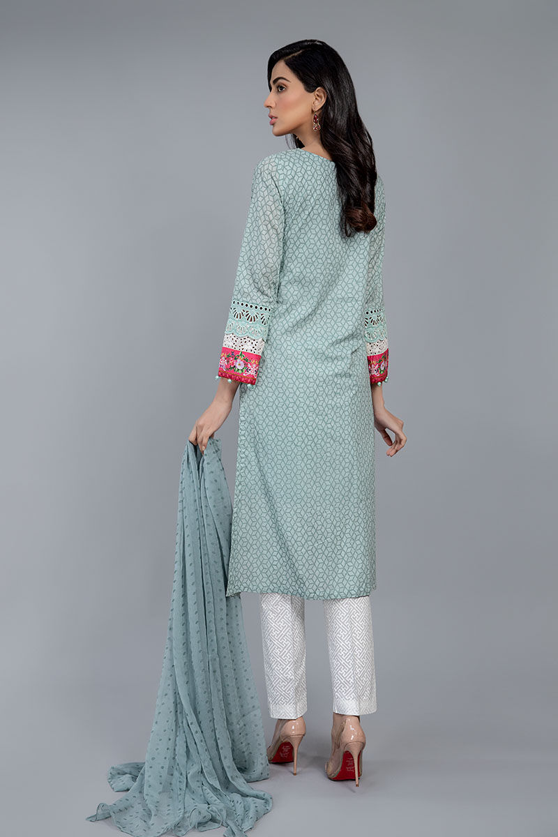 Suit Ferozi DW-SS20-17 is available in Ferozi Color - Maria.B.