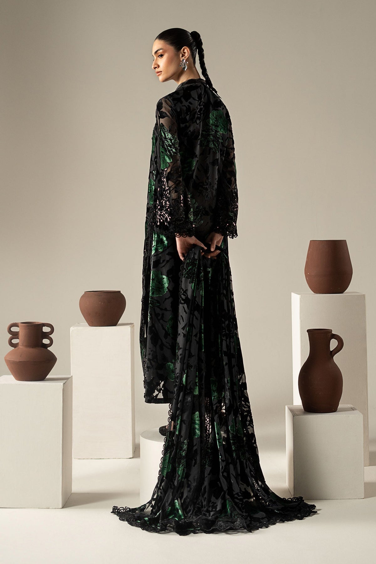 3 Piece Embroidered Palachi Suit