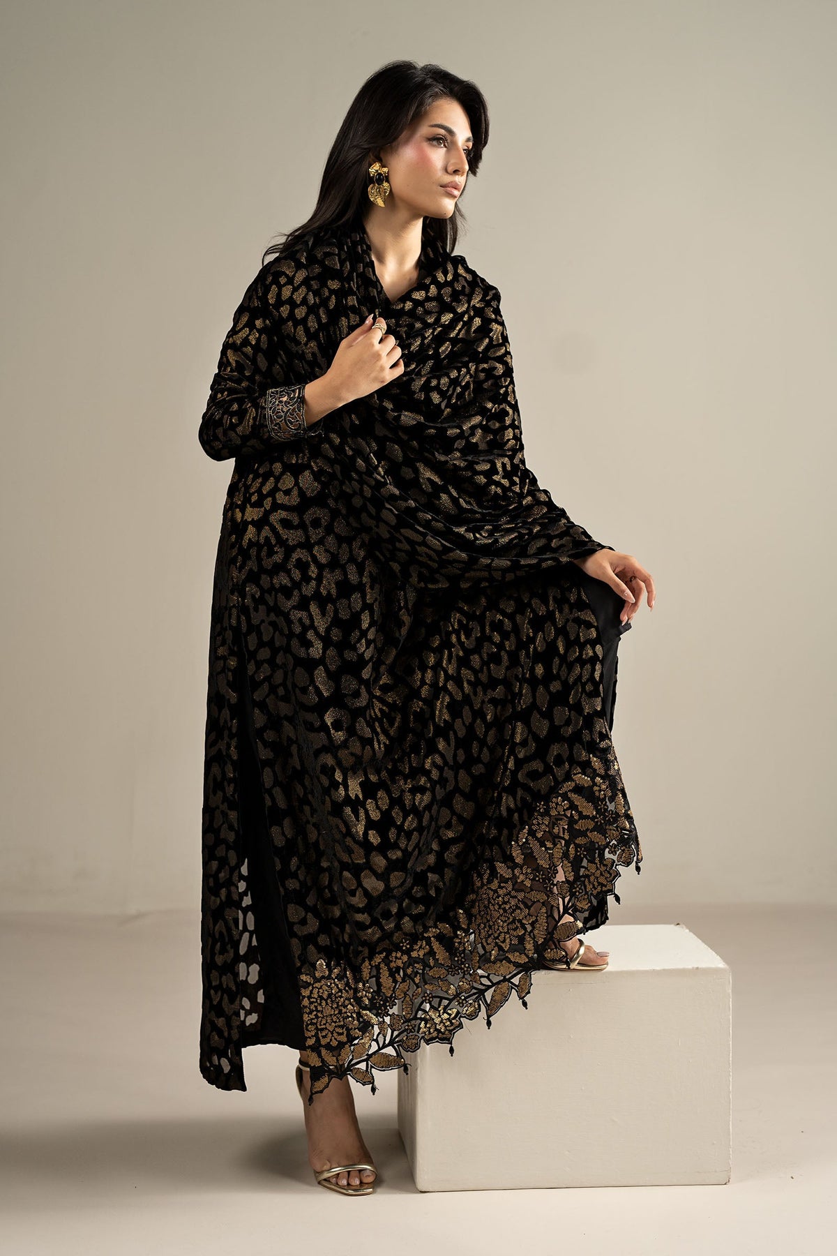 3 Piece Embroidered Palachi Suit