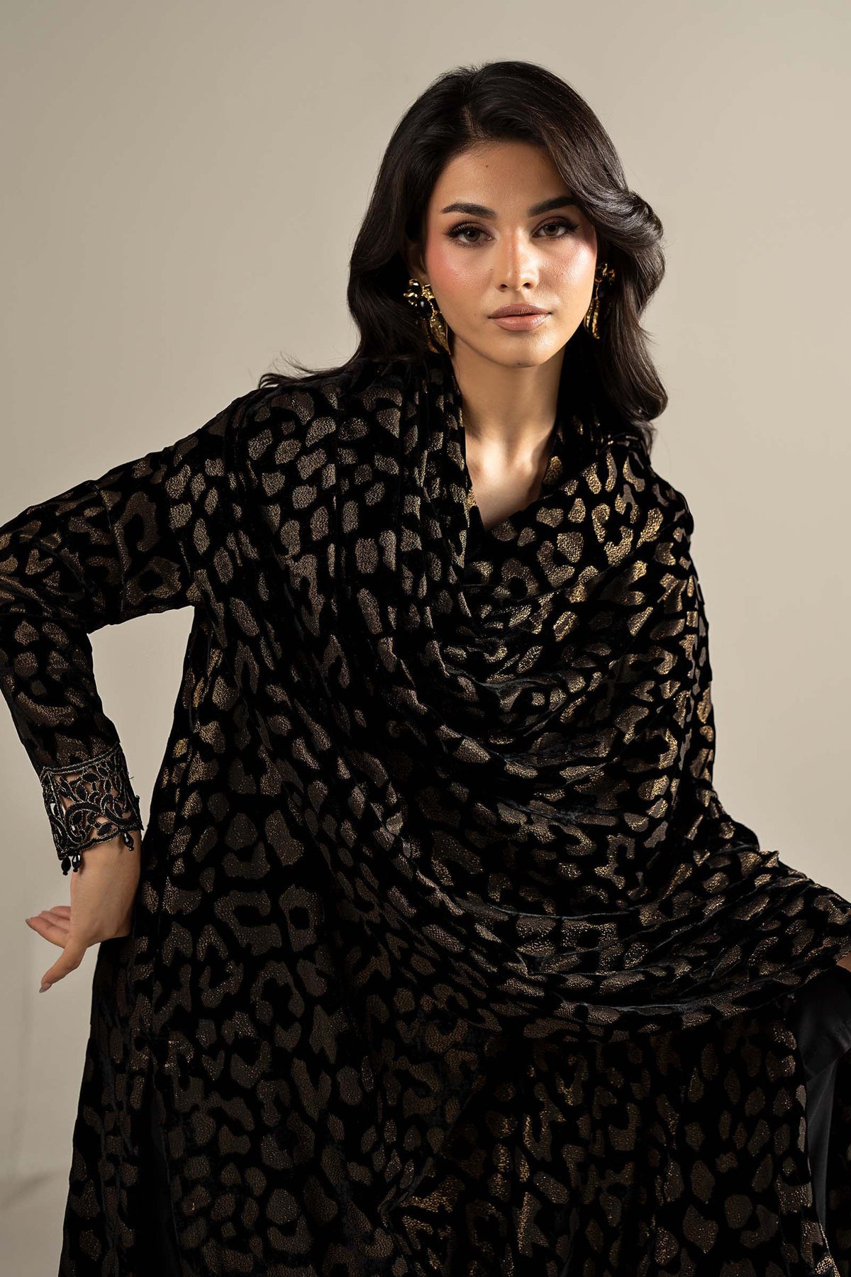 3 Piece Embroidered Palachi Suit
