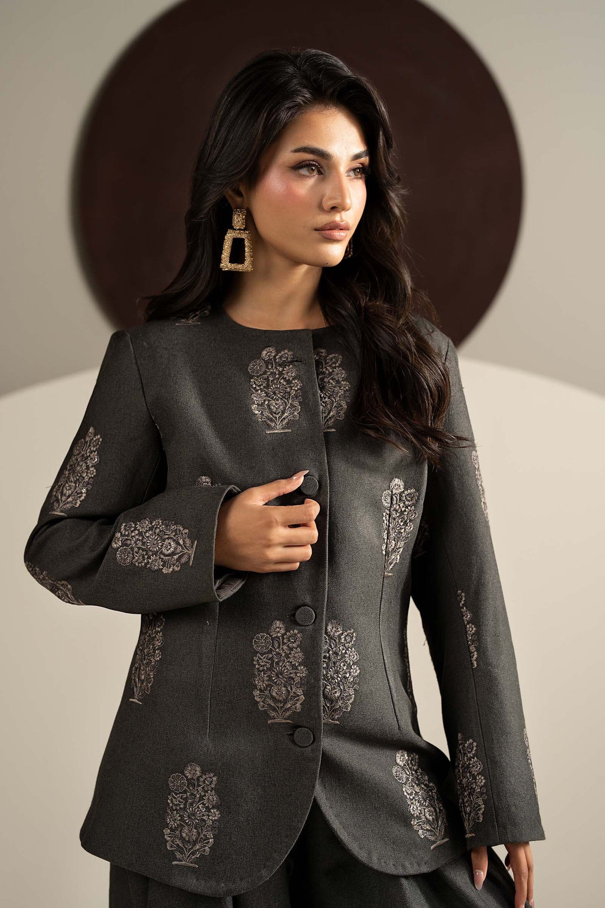 2 Piece Embroidered Suit