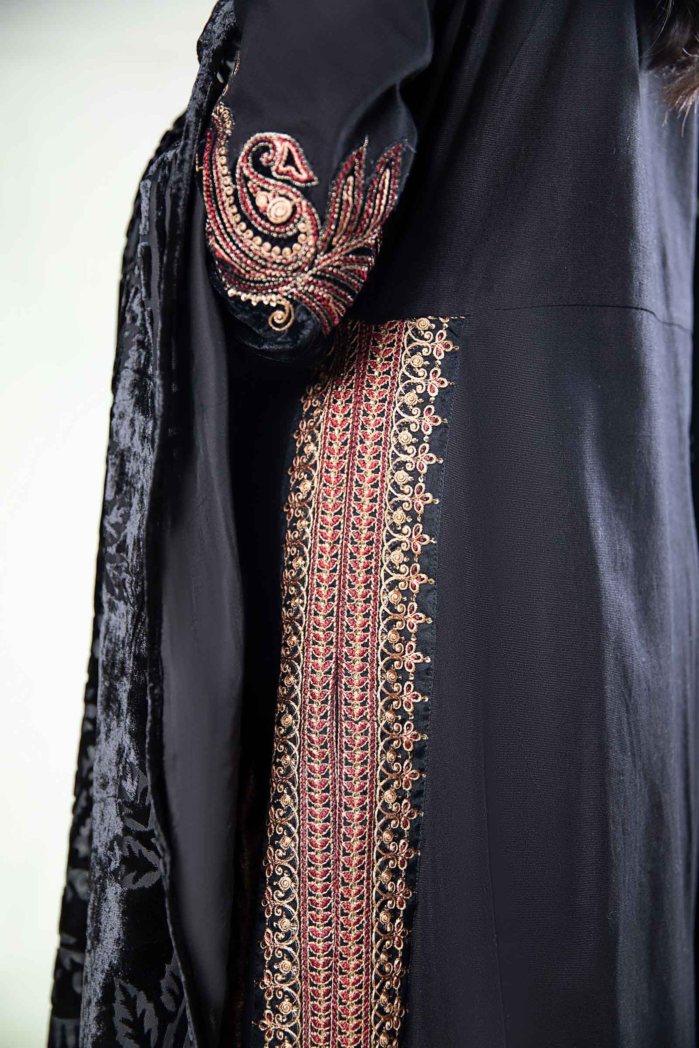 Plain Chiffon Dupatta with Trimmings