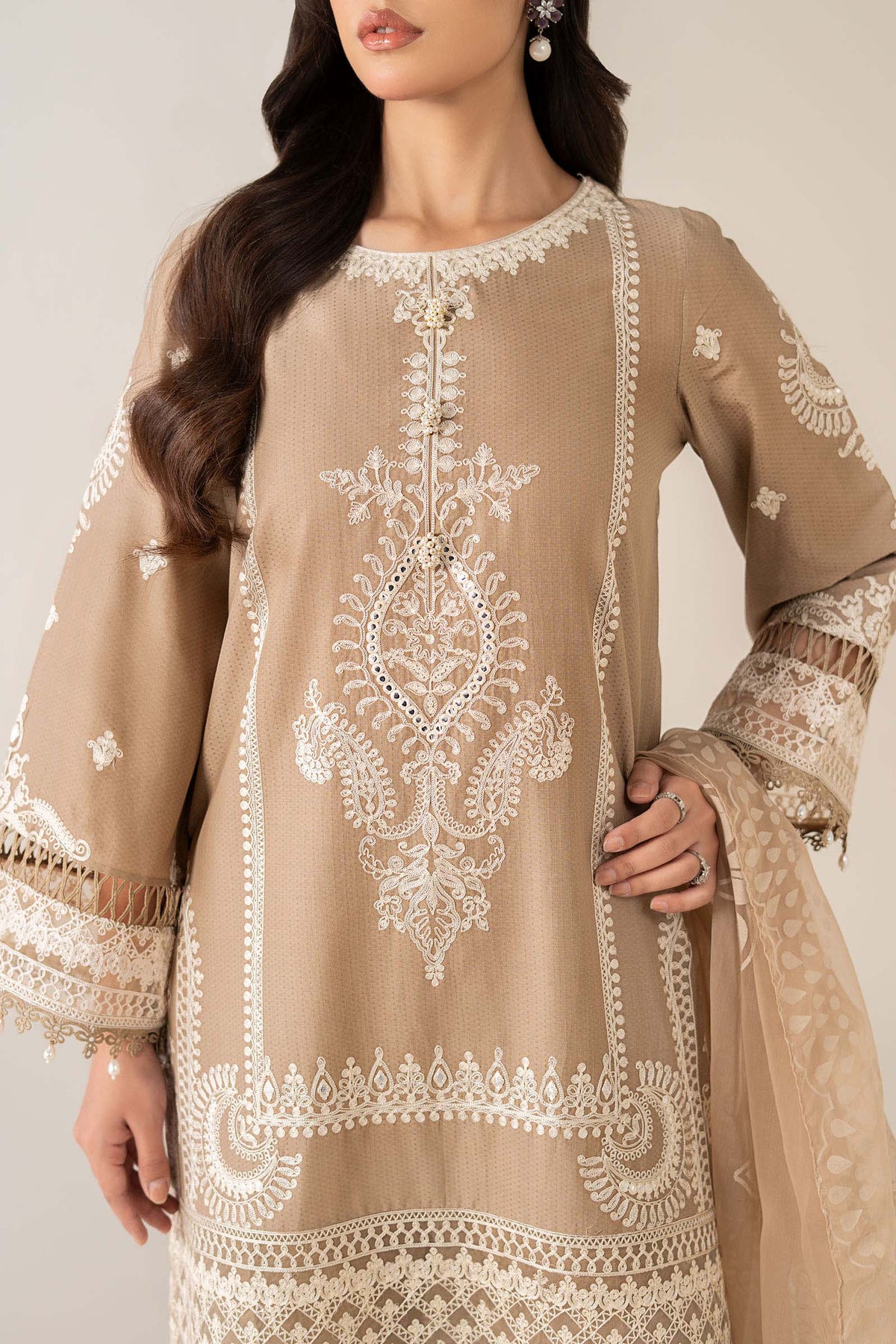 3 Piece Embroidered Suit