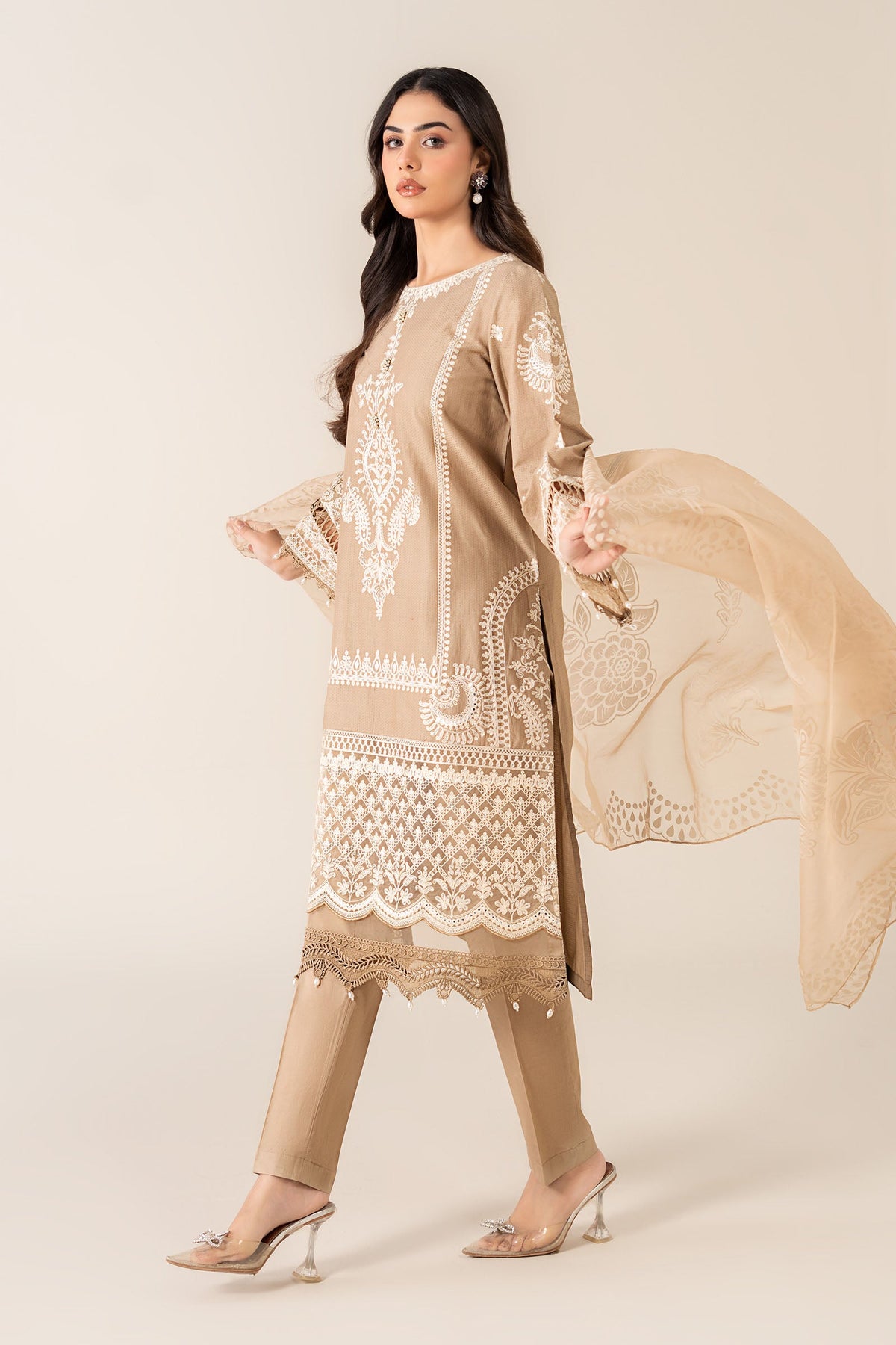 3 Piece Embroidered Suit