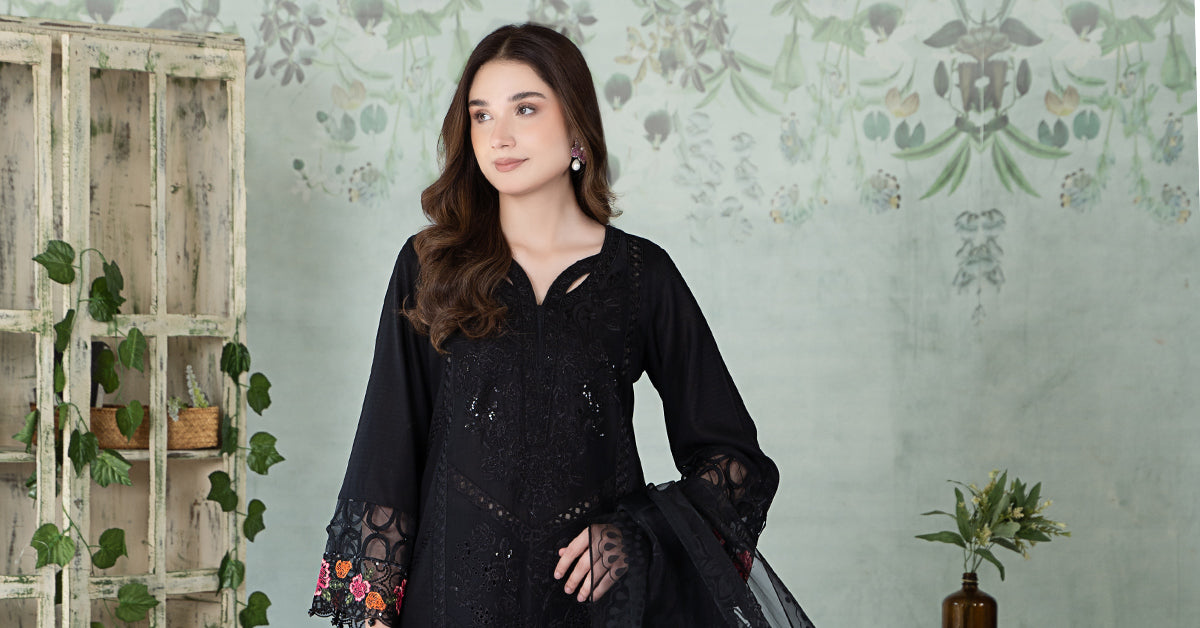3 Piece Embroidered Dobby Lawn Suit