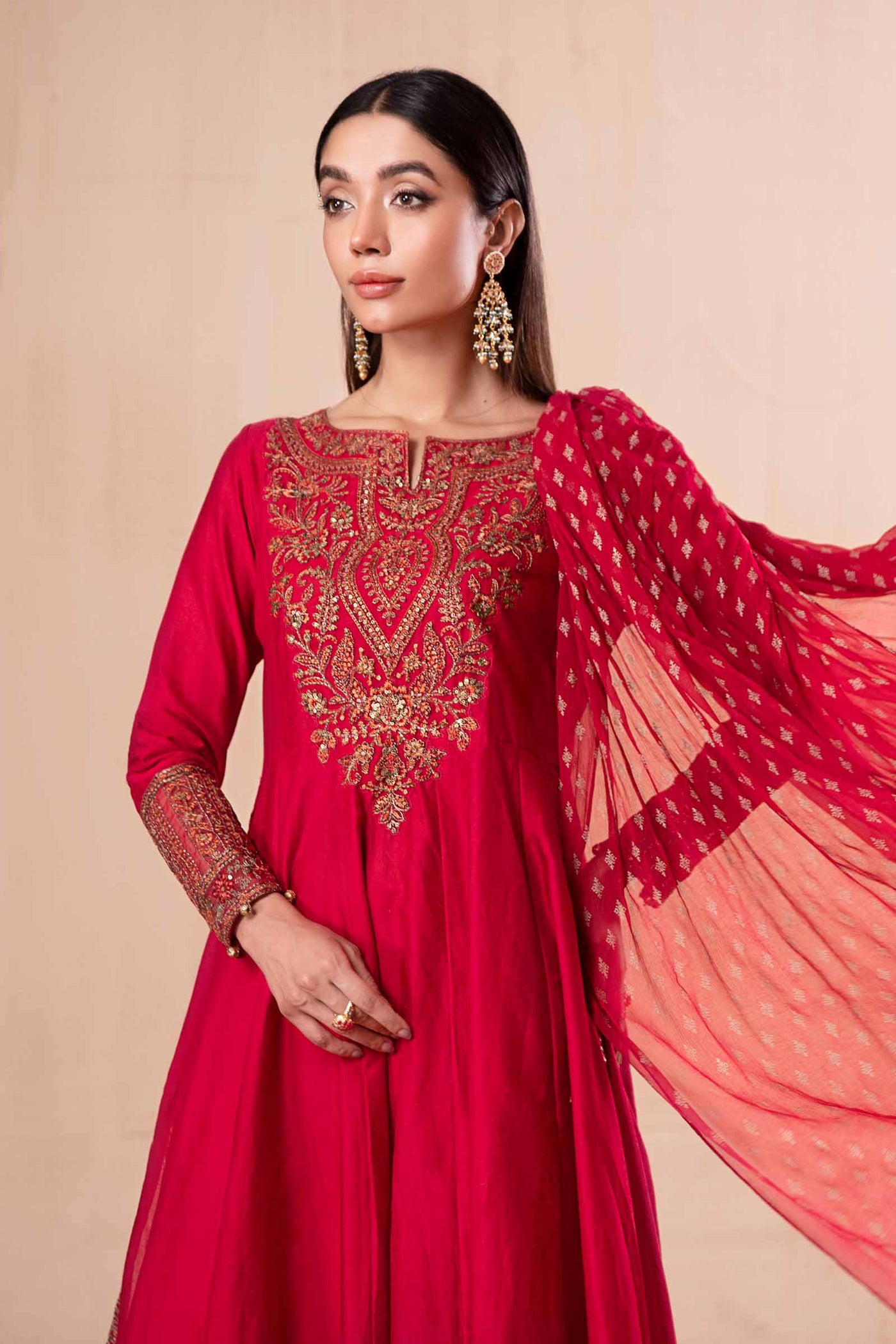 3 Piece Dyed Net Suit