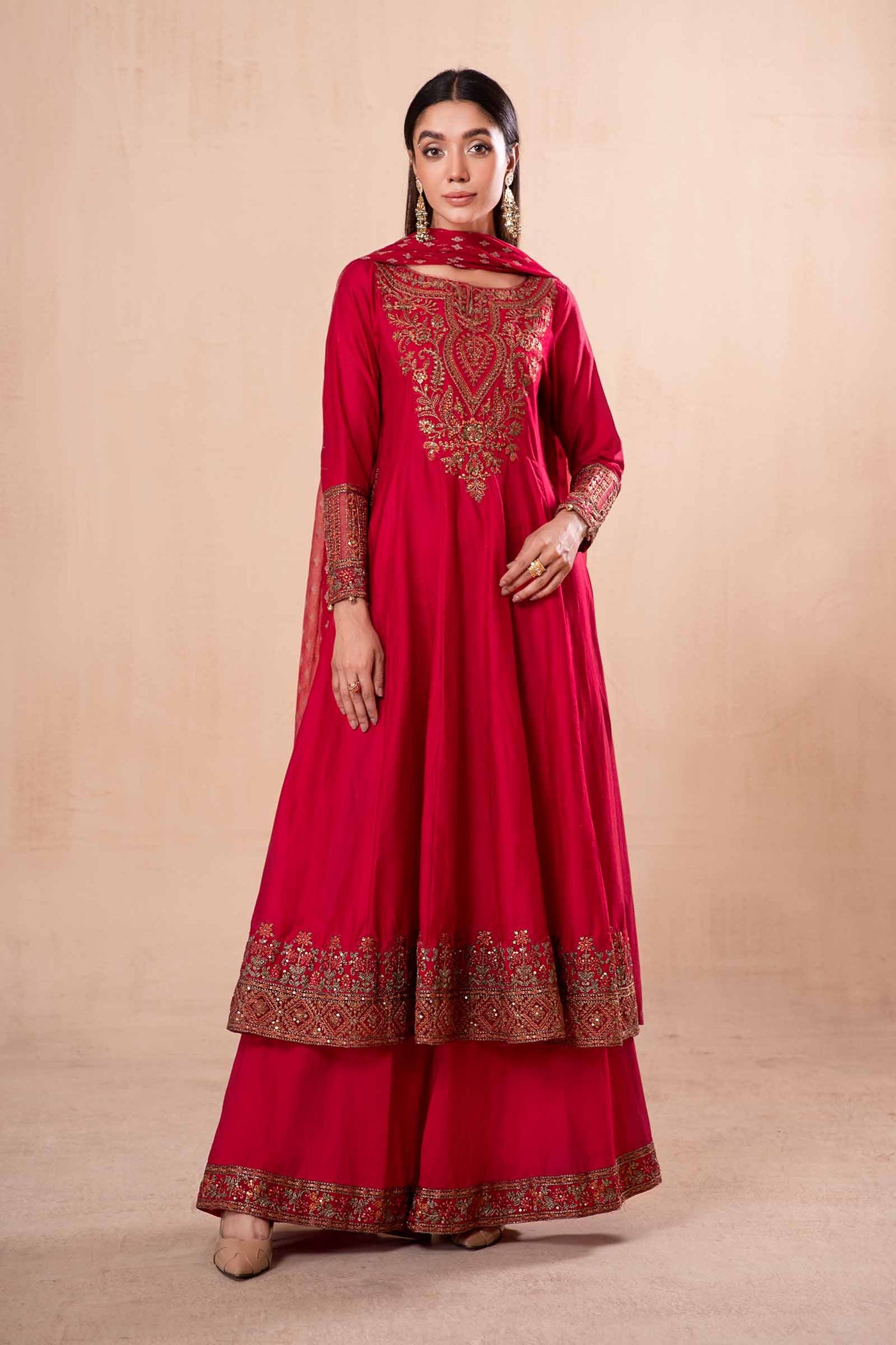 3 Piece Dyed Net Suit