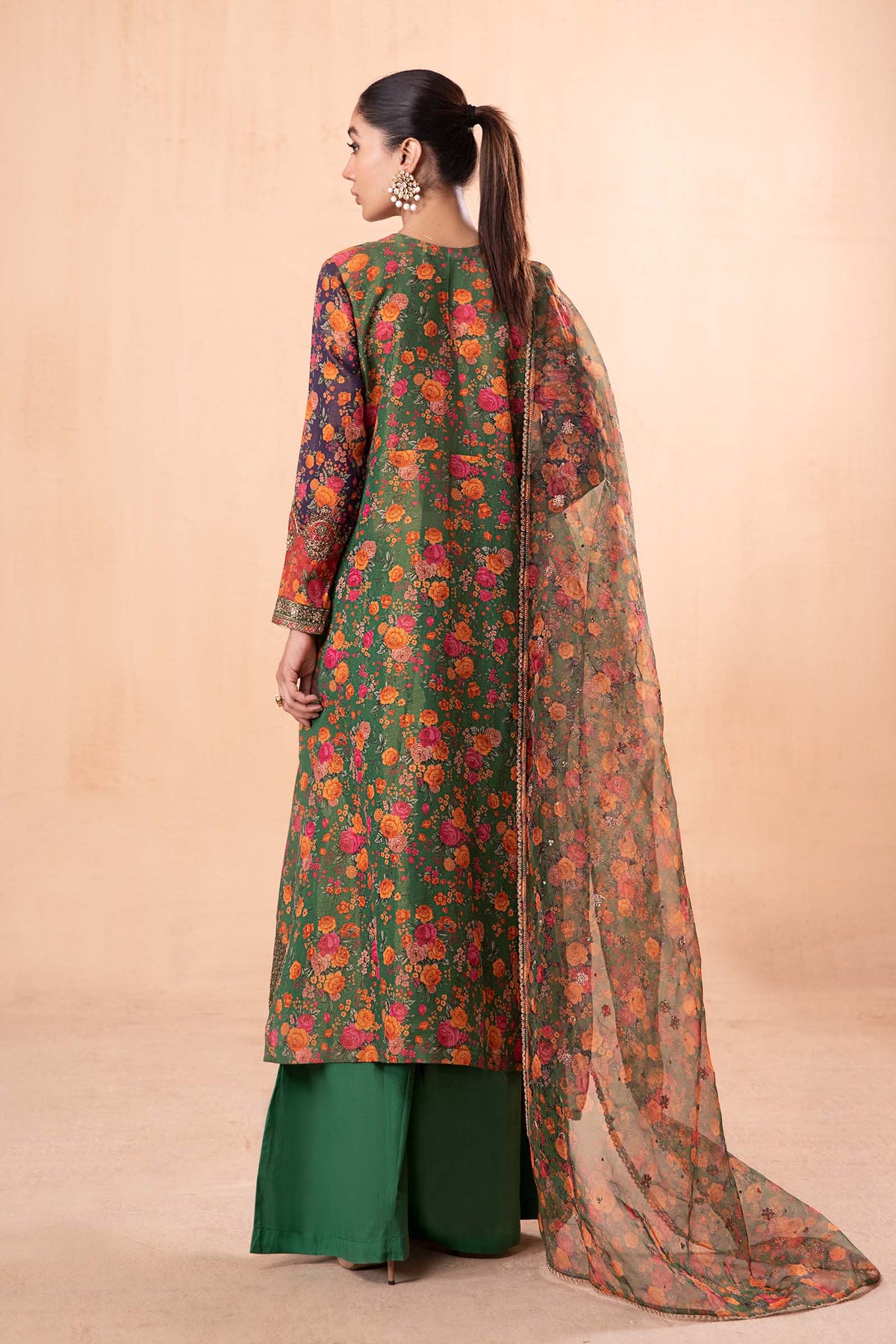3 Piece Printed Cotton Masoori Suit