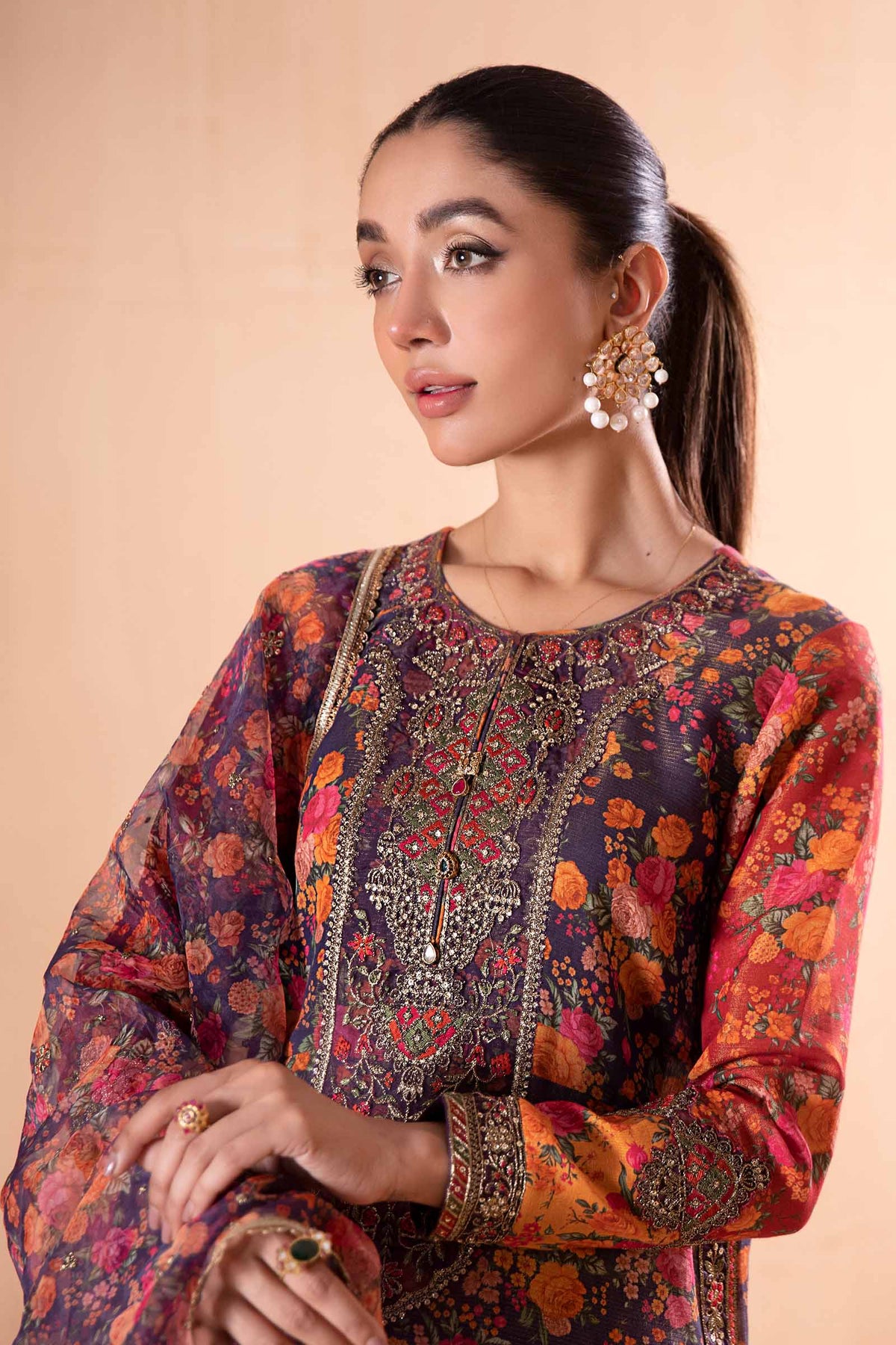 3 Piece Printed Cotton Masoori Suit