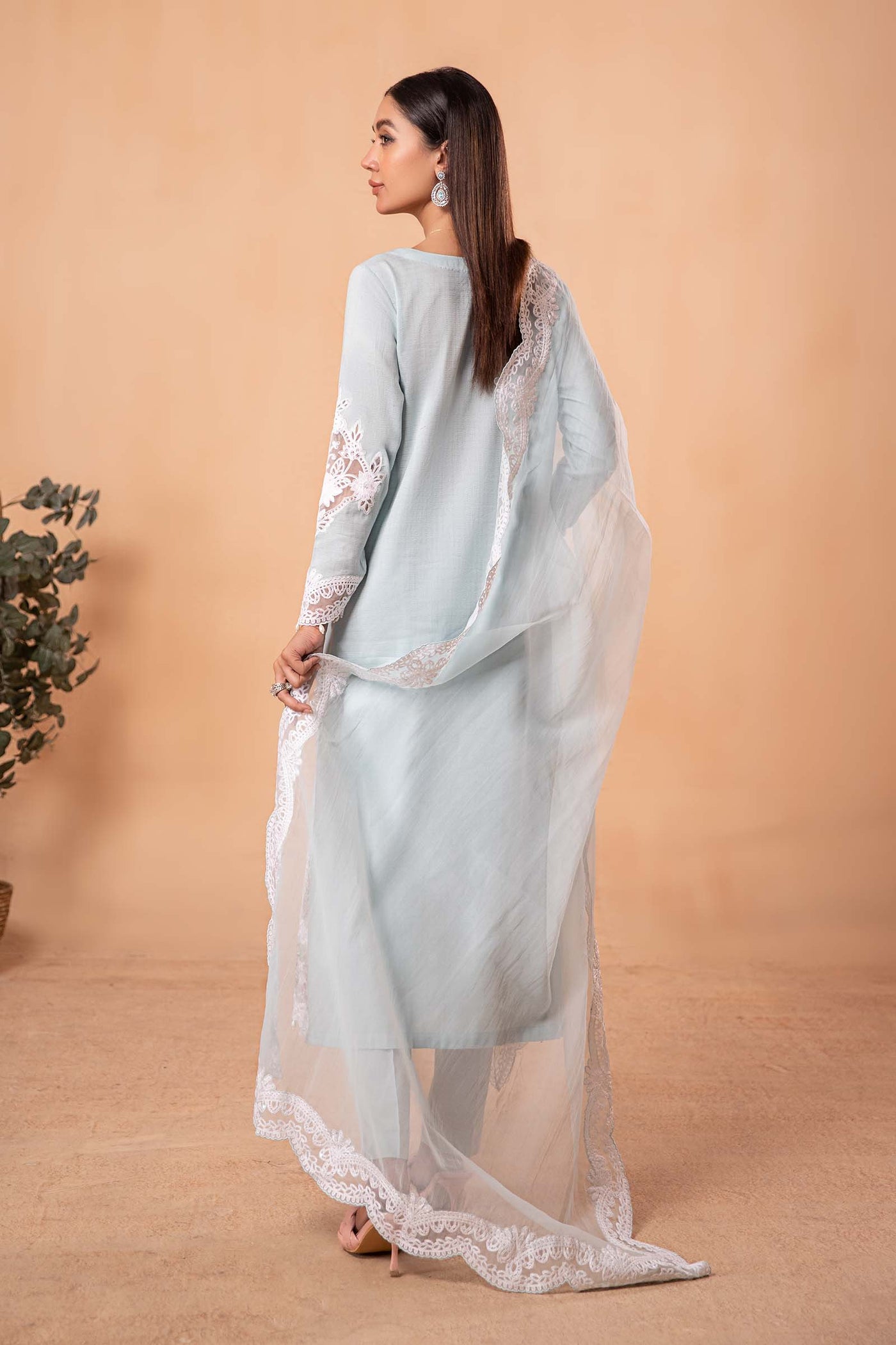 3 Piece Dyed Lawn Suit