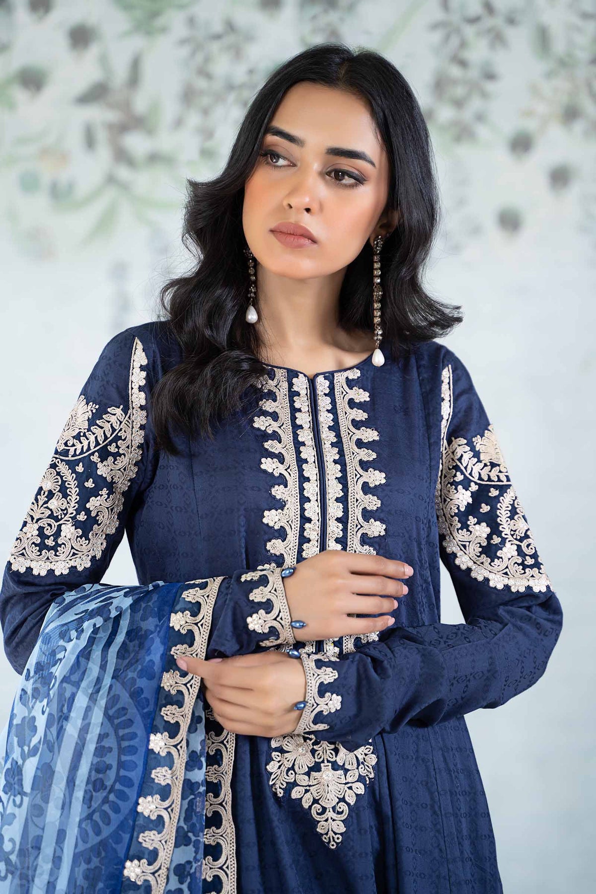 3 Piece Dyed Jacquard Lawn Suit