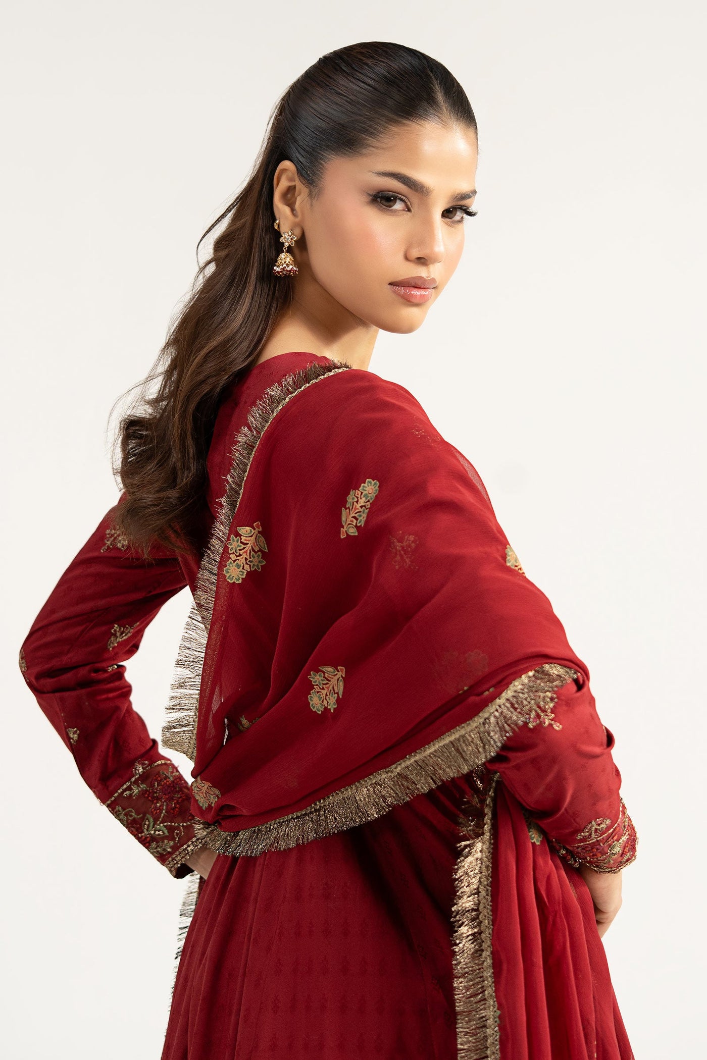 3 Piece Embroidered Dobby Lawn Suit
