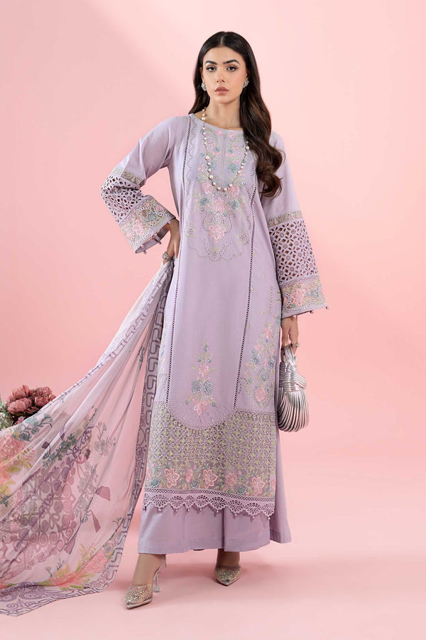 3 Piece Embroidered Dobby Suit