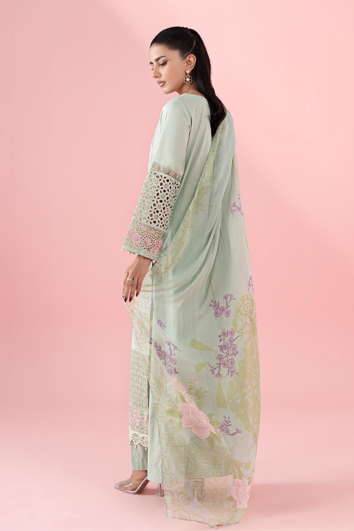 3 Piece Embroidered Dobby Suit