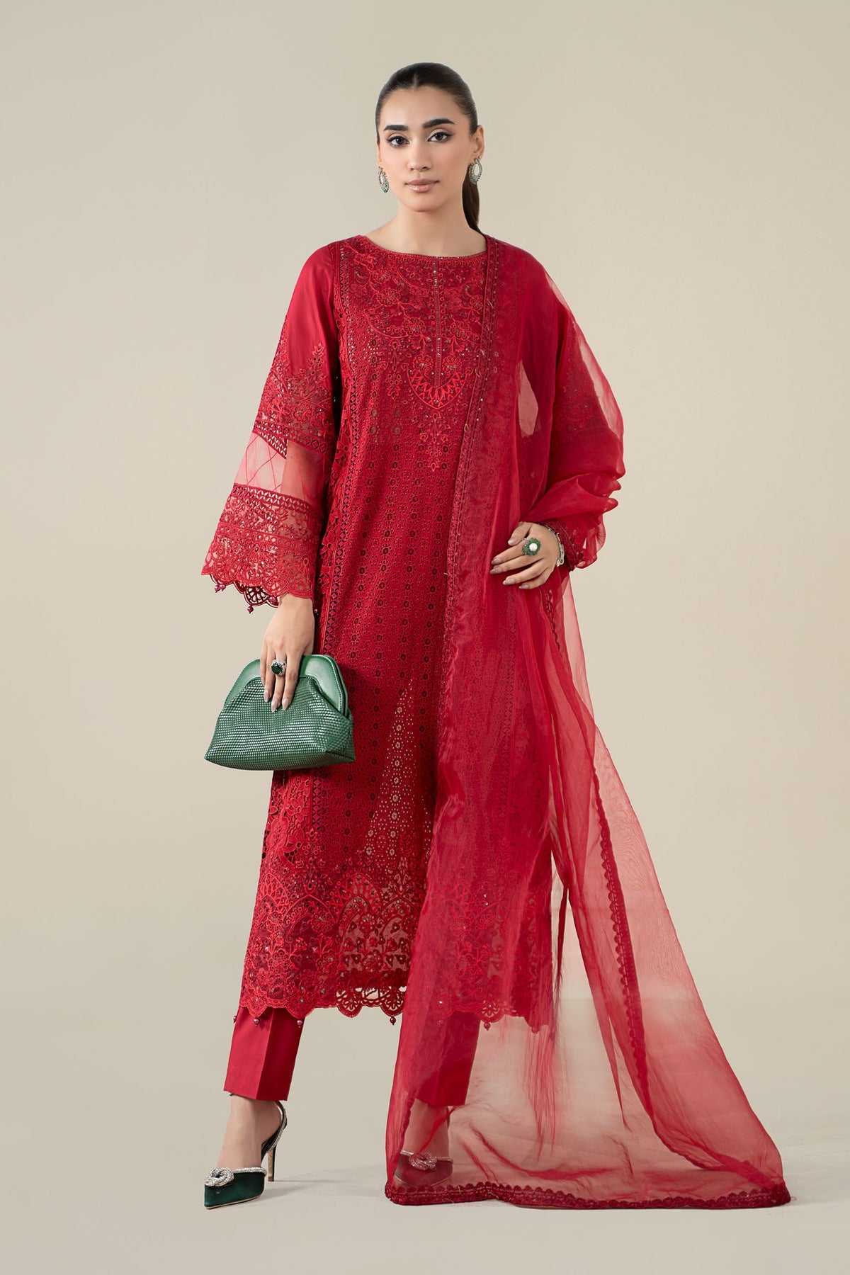 3 Piece Embroidered Lawn Suit