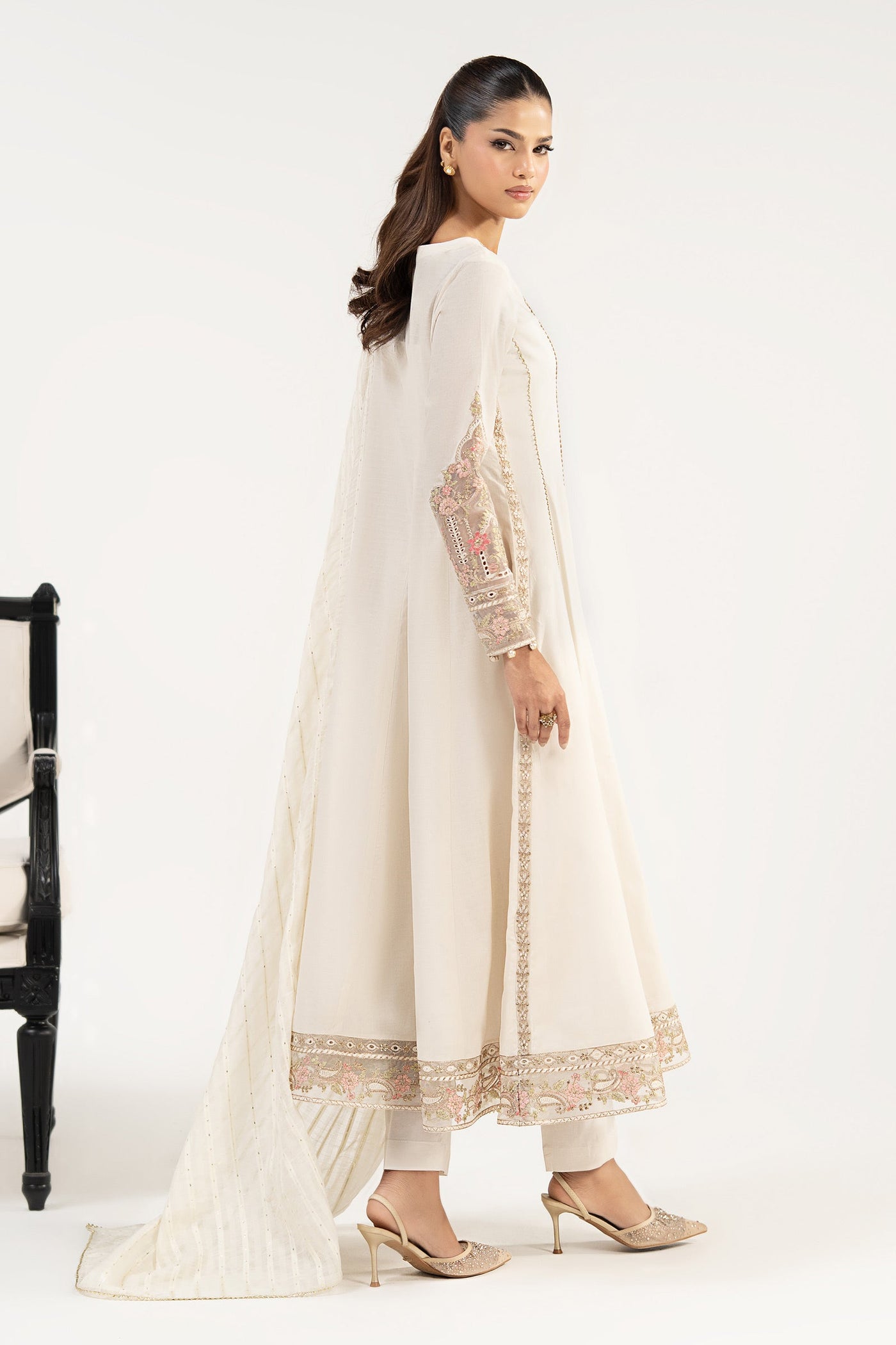 3 Piece Embroidered Dobby Lawn Suit