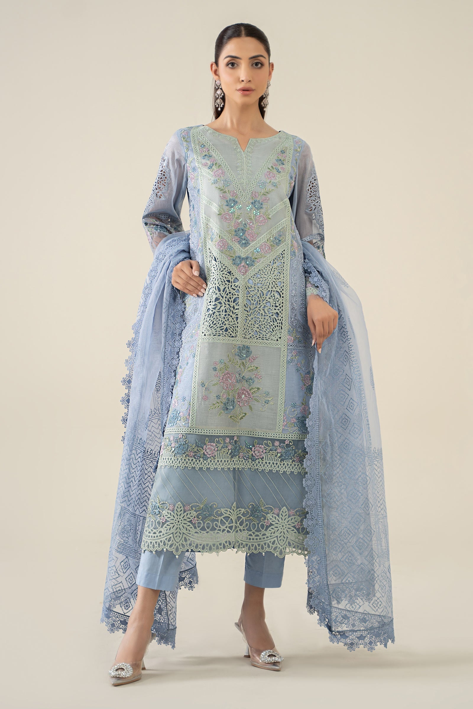 3 Piece Embroidered Masoori Lawn Suit