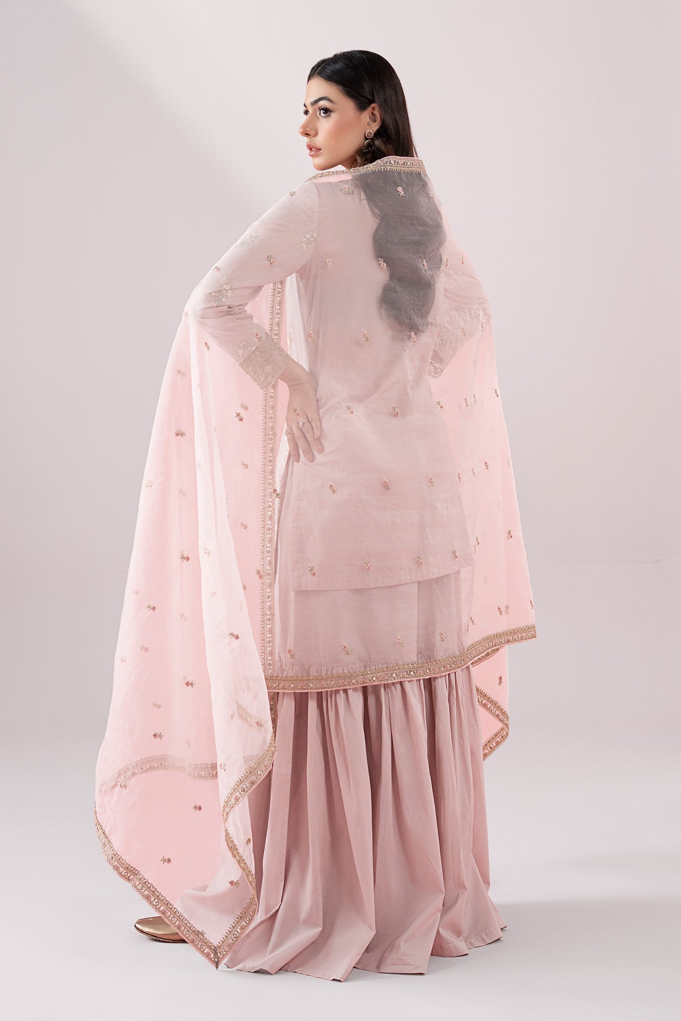 3 Piece Embroidered Dobby Suit