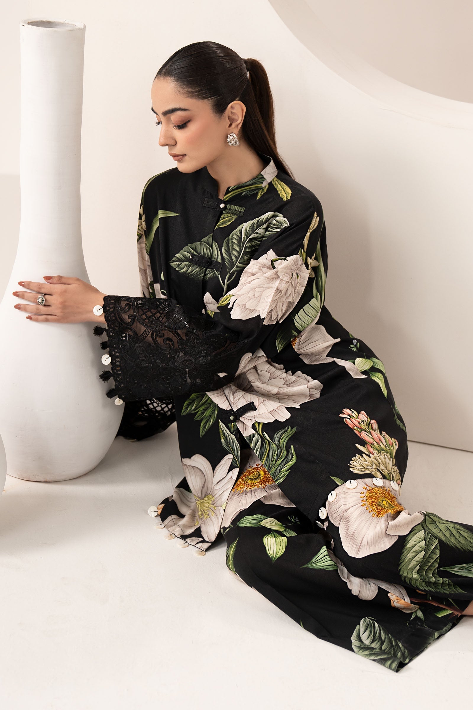 2 Piece Embroidered Arabic Lawn Suit