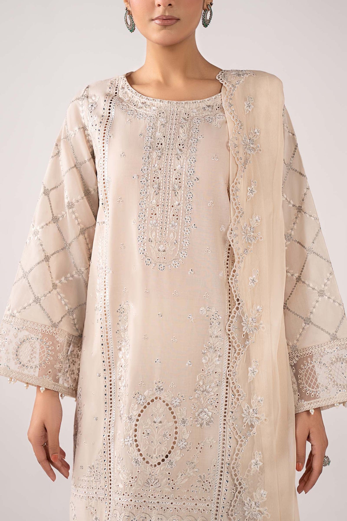3 Piece Embroidered Lawn Suit - DWA2627-ESM-OFW