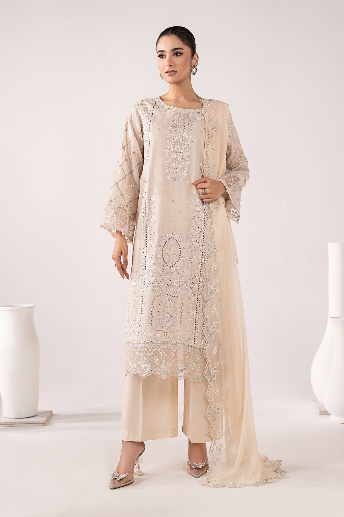 3 Piece Embroidered Lawn Suit - DWA2627-ESM-OFW
