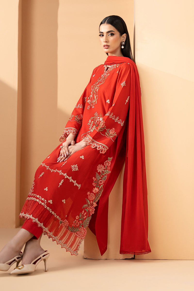 3 Piece Embroidered Lawn Suit