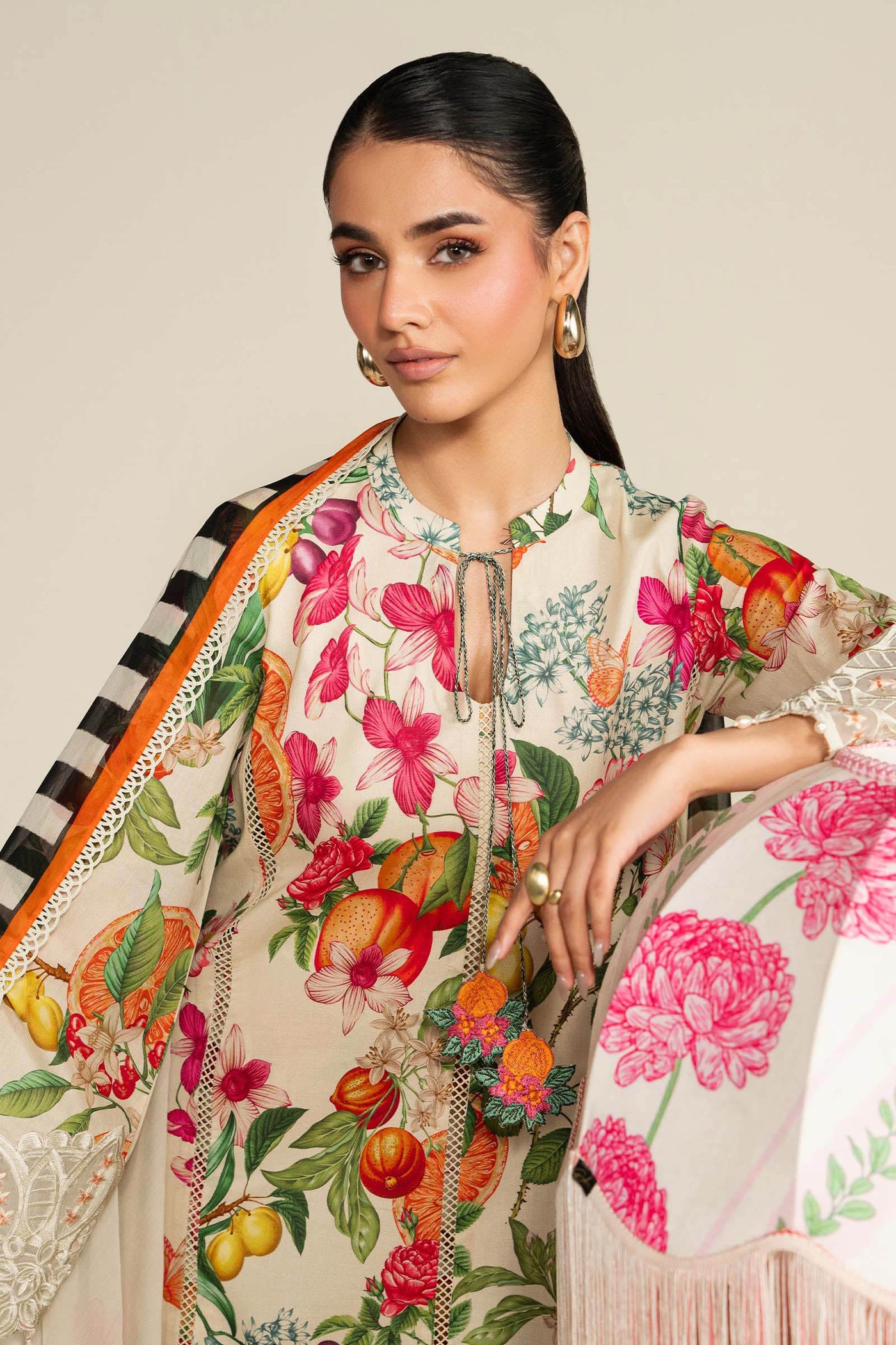 3 Piece Embroidered Lawn Suit