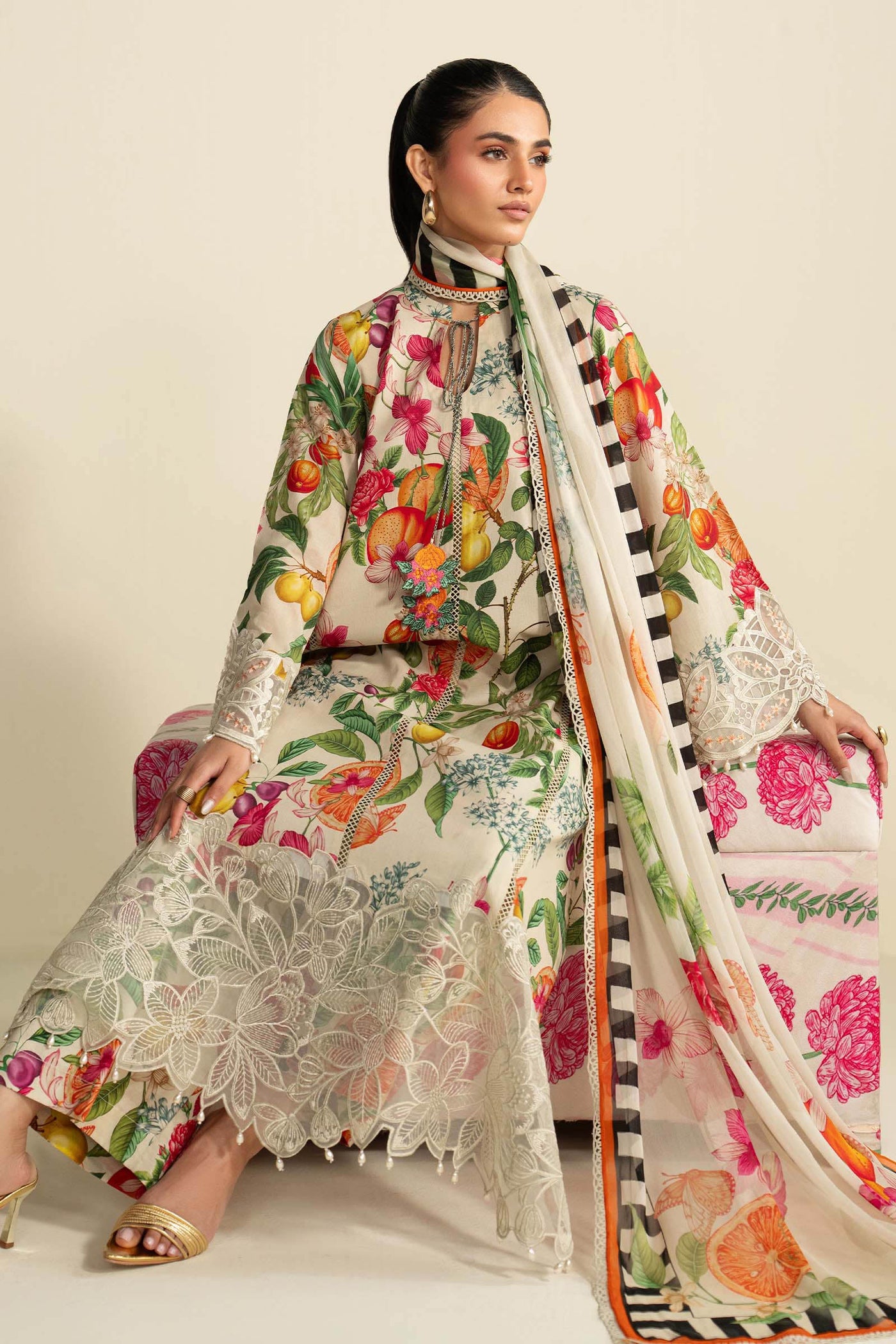 3 Piece Embroidered Lawn Suit
