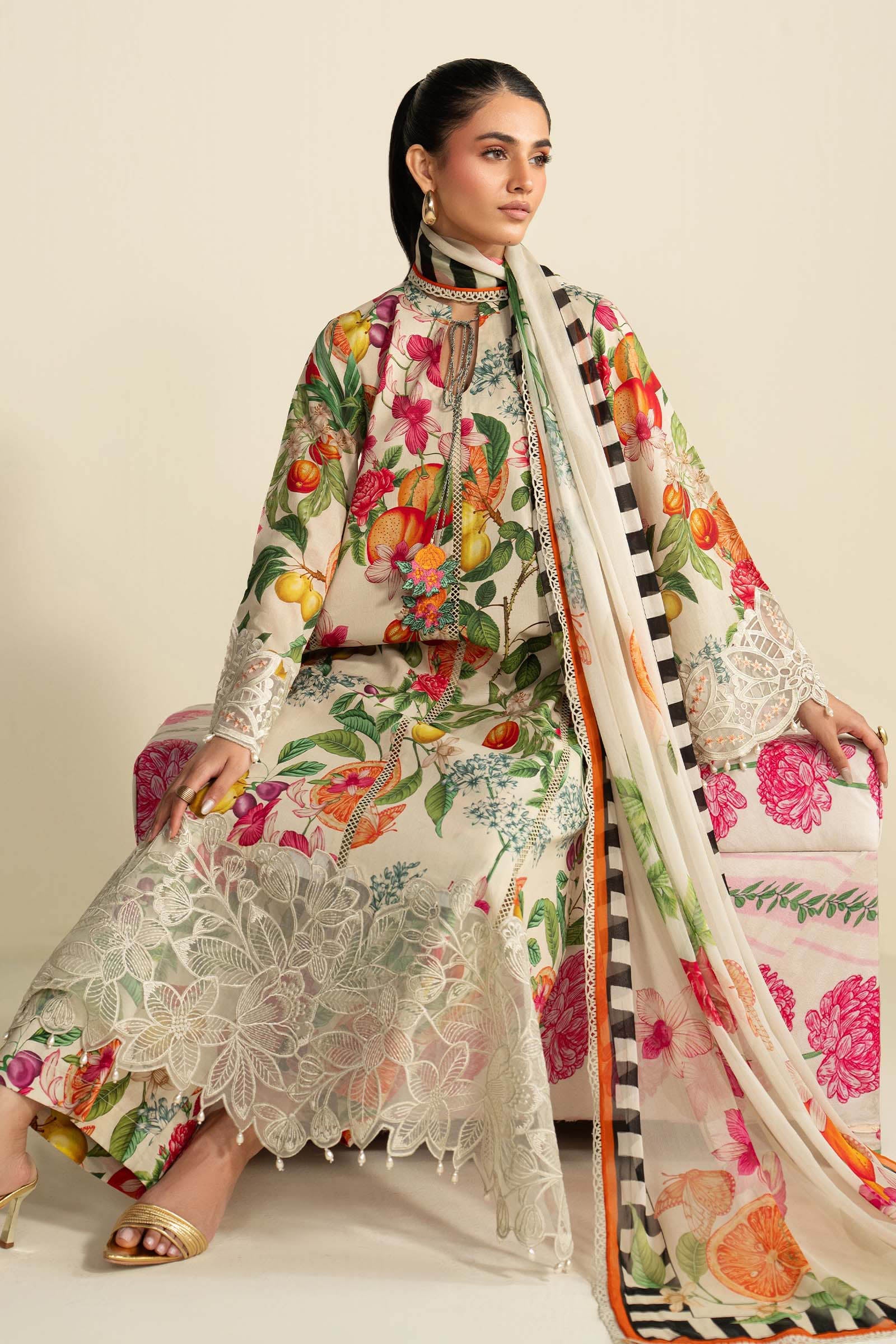 3 Piece Embroidered Lawn Suit