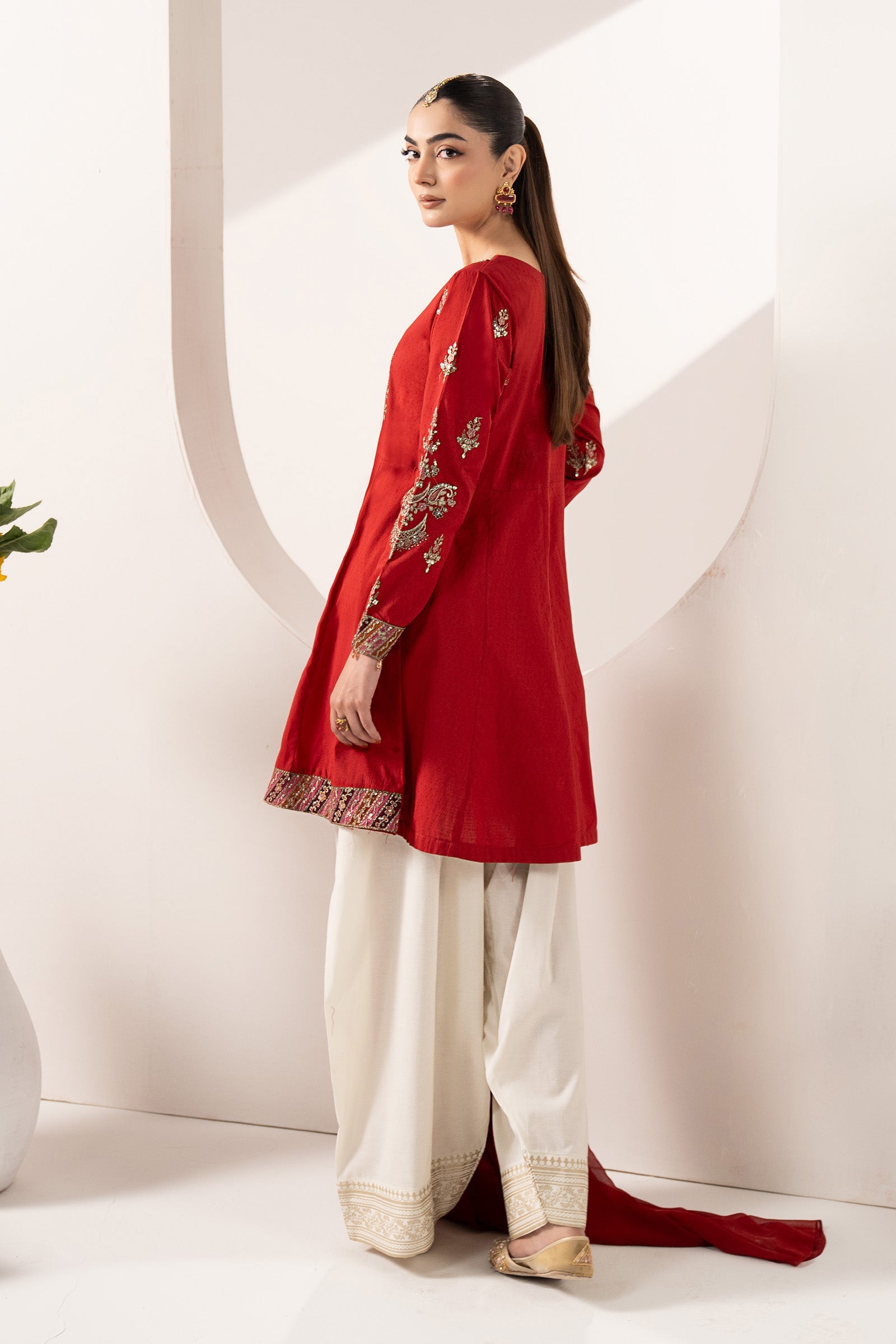 3 Piece Embroidered Dobby Lawn Suit