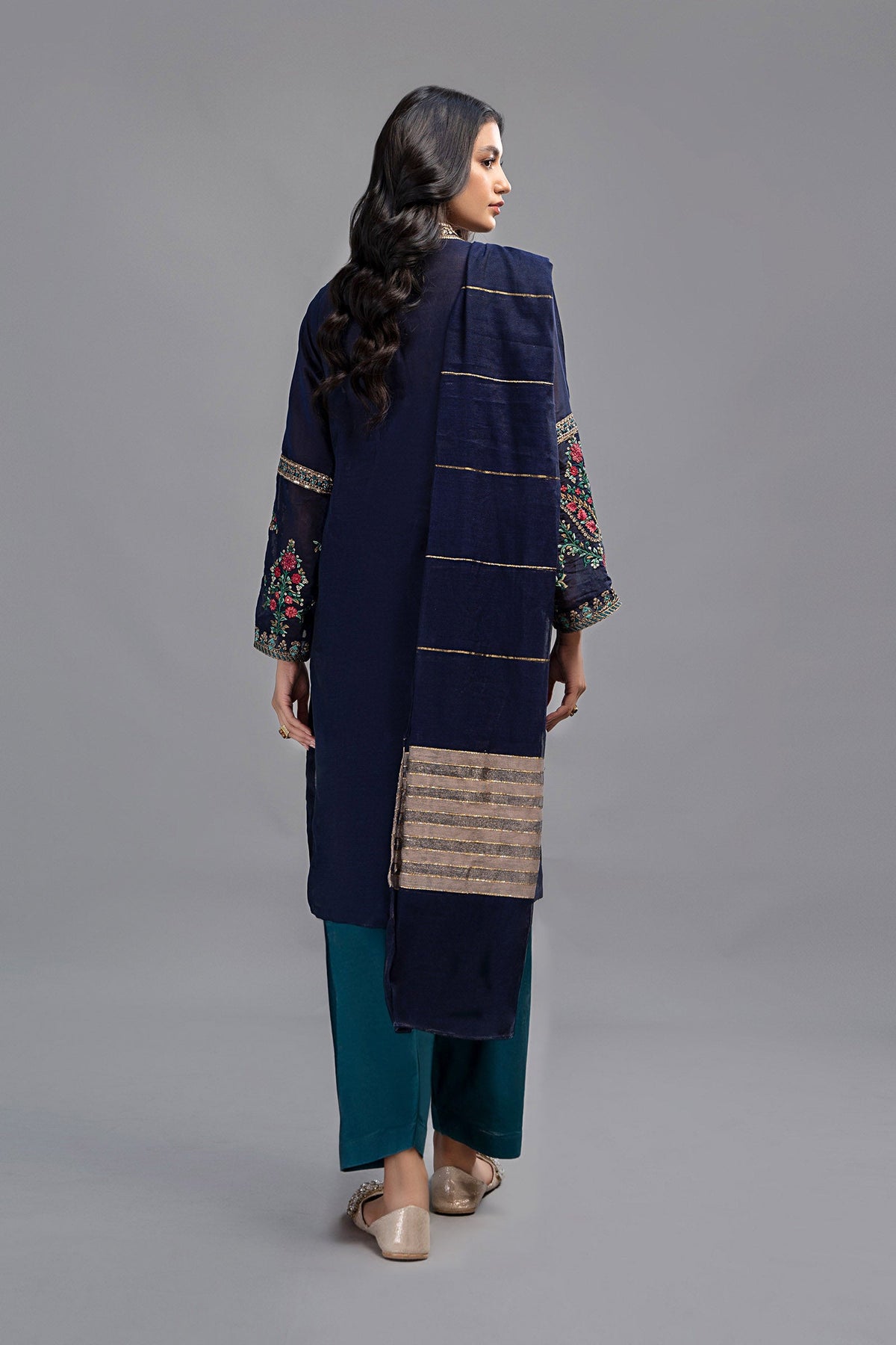 3 Piece Dyed Paper Cotton Suit
