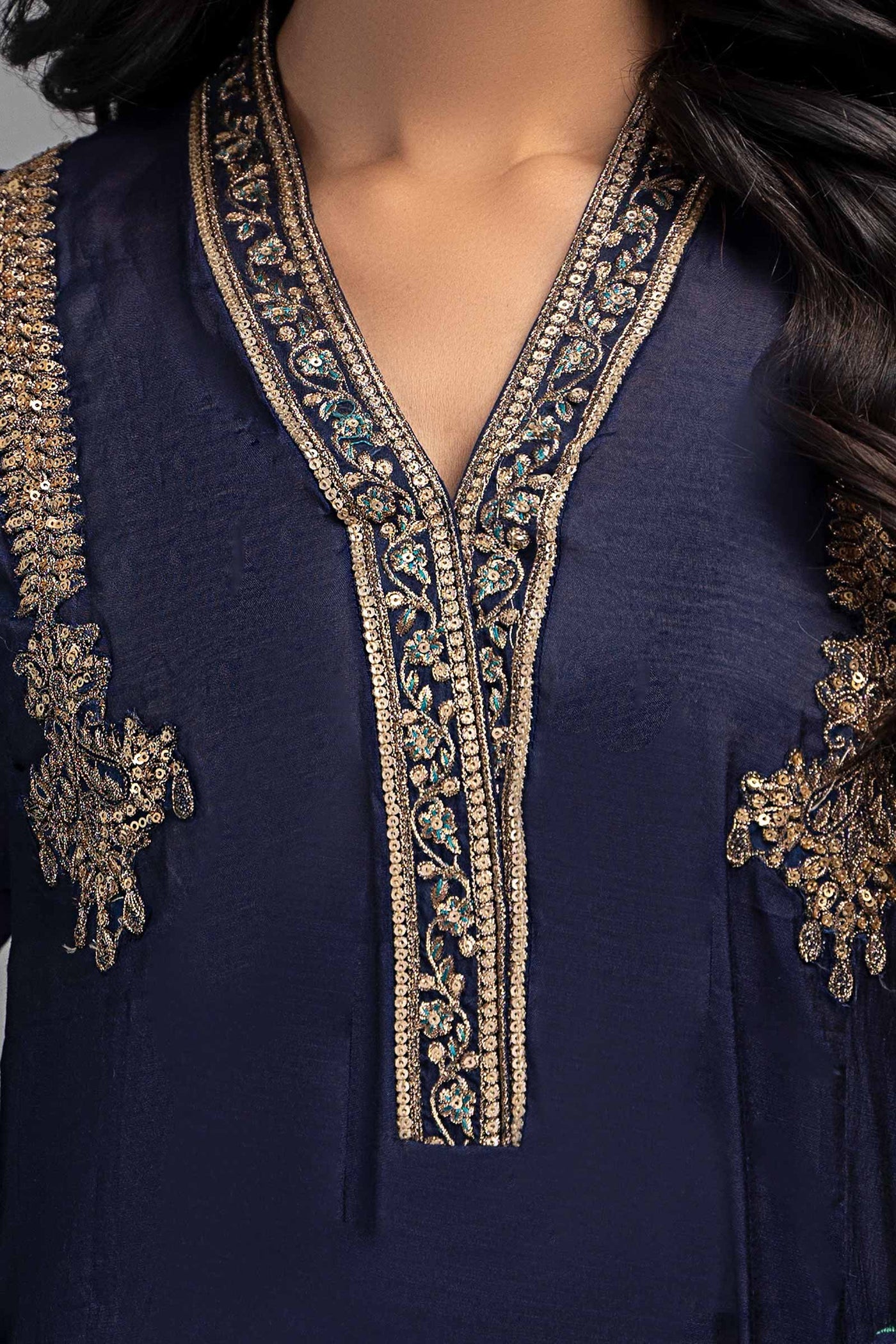 3 Piece Dyed Paper Cotton Suit