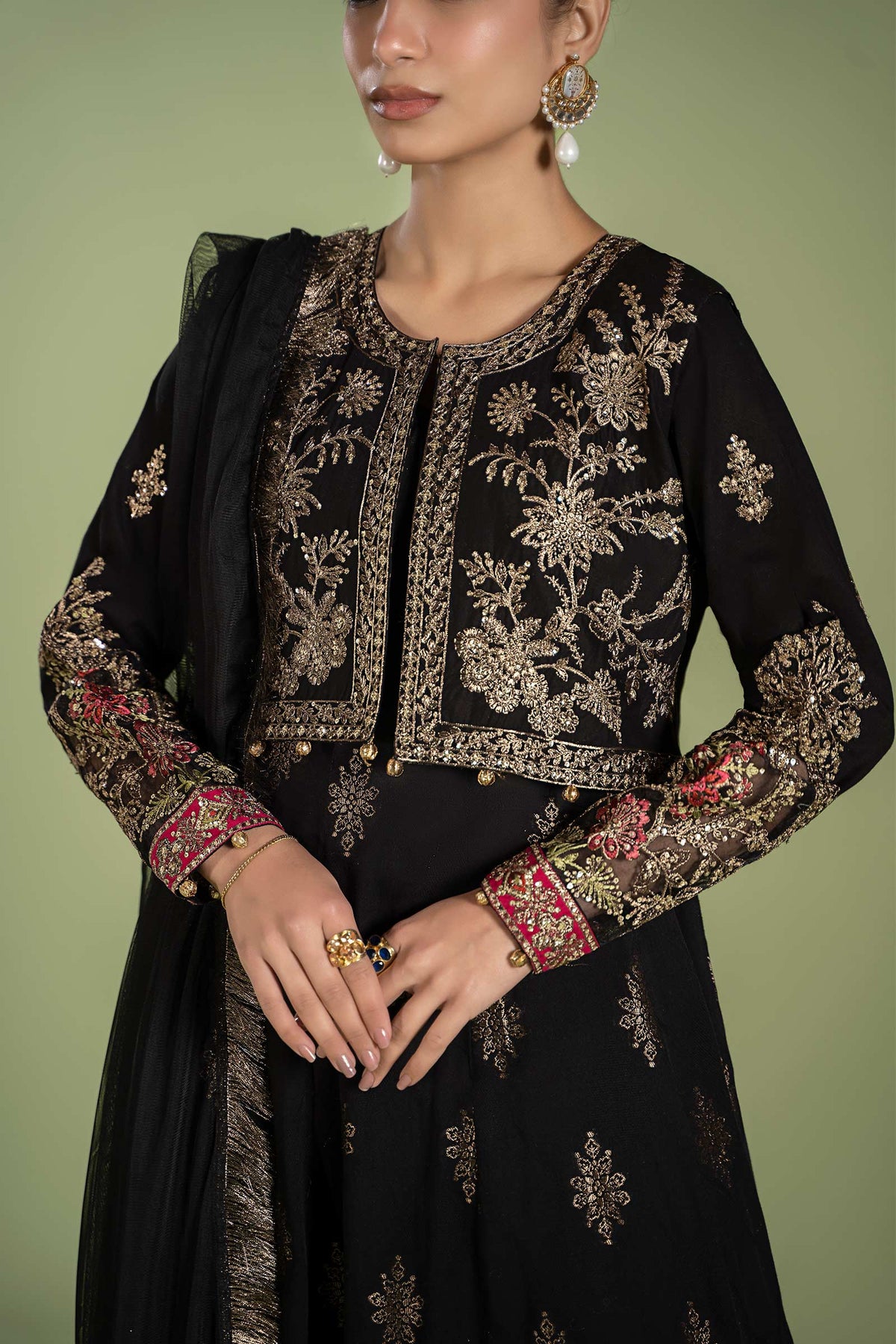 3 Piece Printed Jacquard Suit