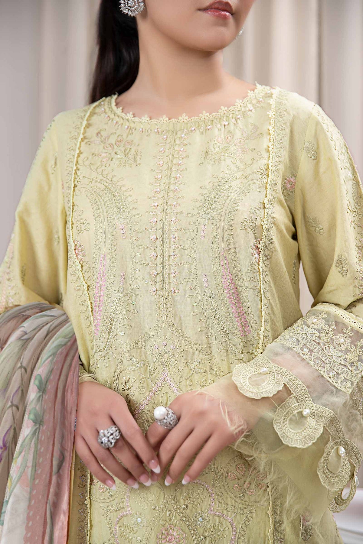 3 Piece Dyed Self Jacquard Suit