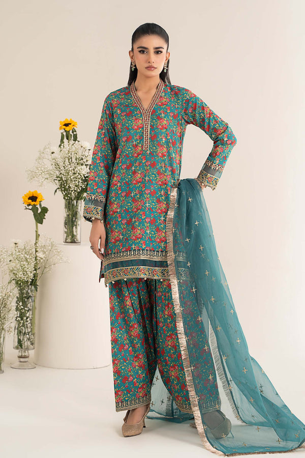 3 Piece Embroidered Lawn Suit