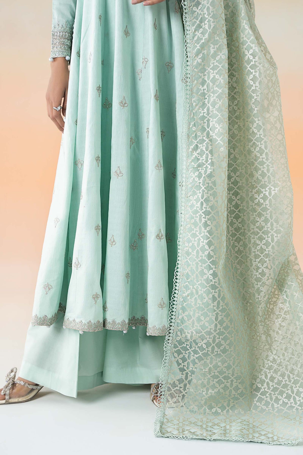 3 Piece Embroidered Dobby Lawn Suit