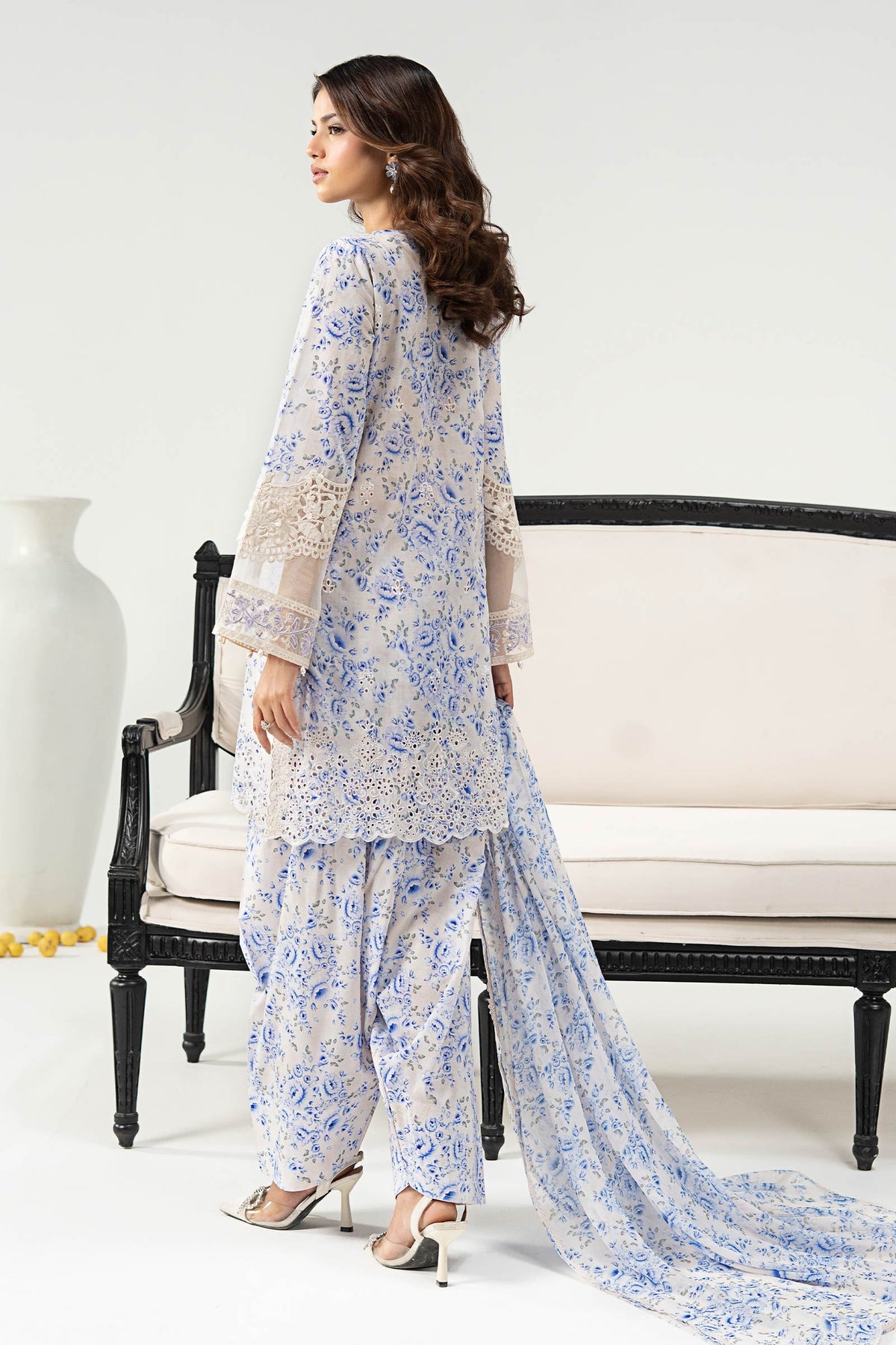 3 Piece Embroidered Lawn Suit - DWF36R1-ESM-PFW
