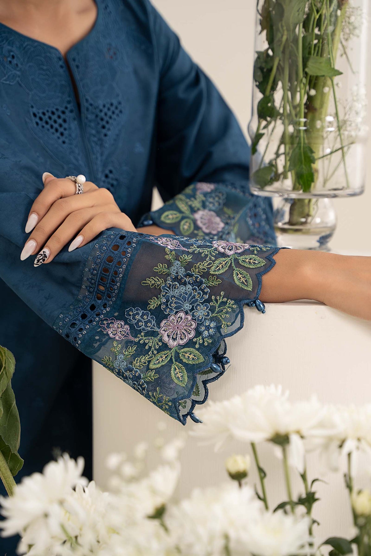 3 Piece Embroidered Self Jacquard Lawn Suit